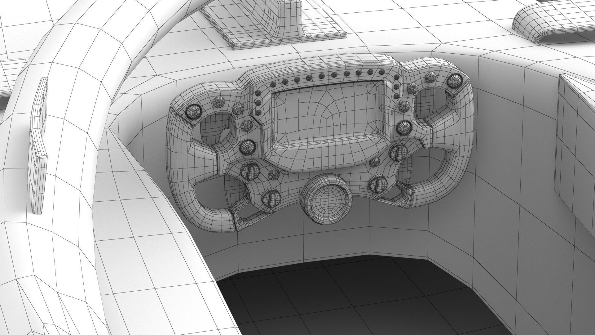 Red F1 2025 Formula 1 Race Car PBR 3D model_21