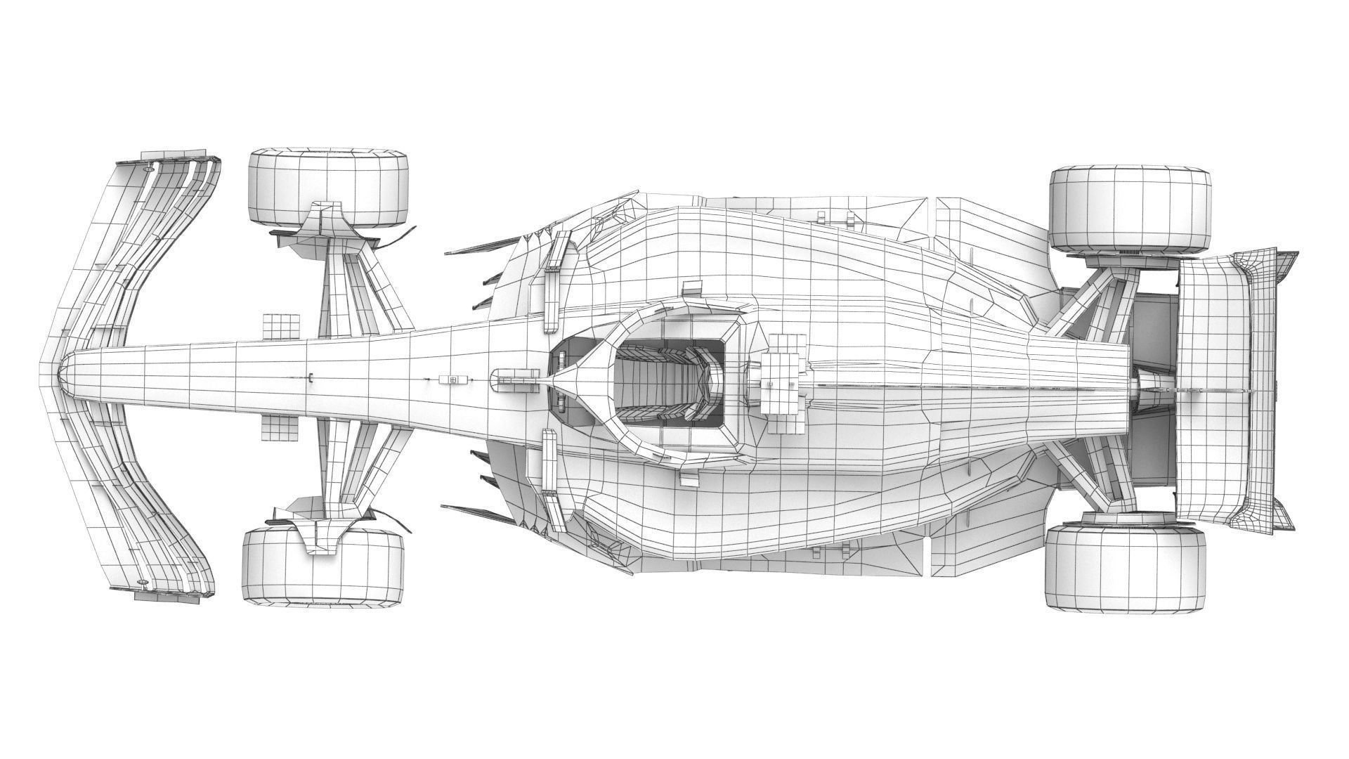 Red F1 2025 Formula 1 Race Car PBR 3D model_18