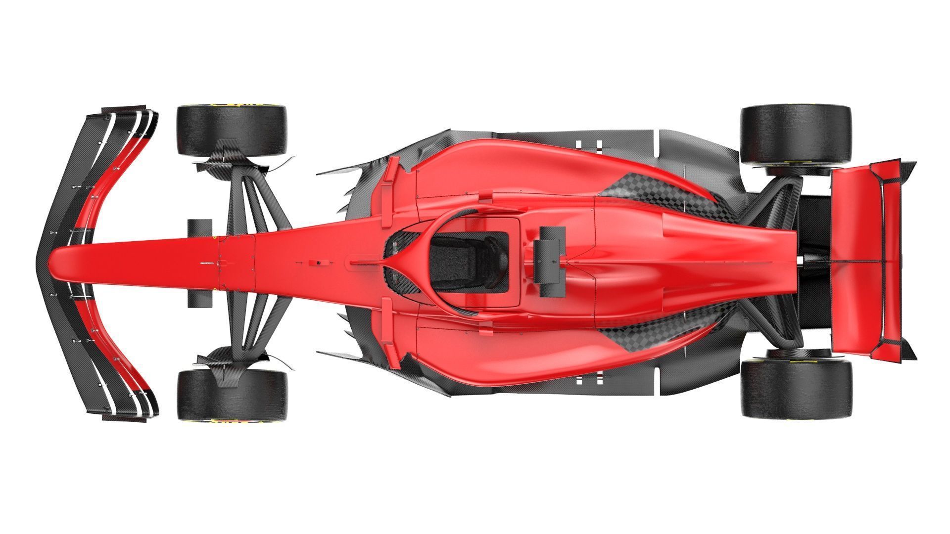 Red F1 2025 Formula 1 Race Car PBR 3D model_6