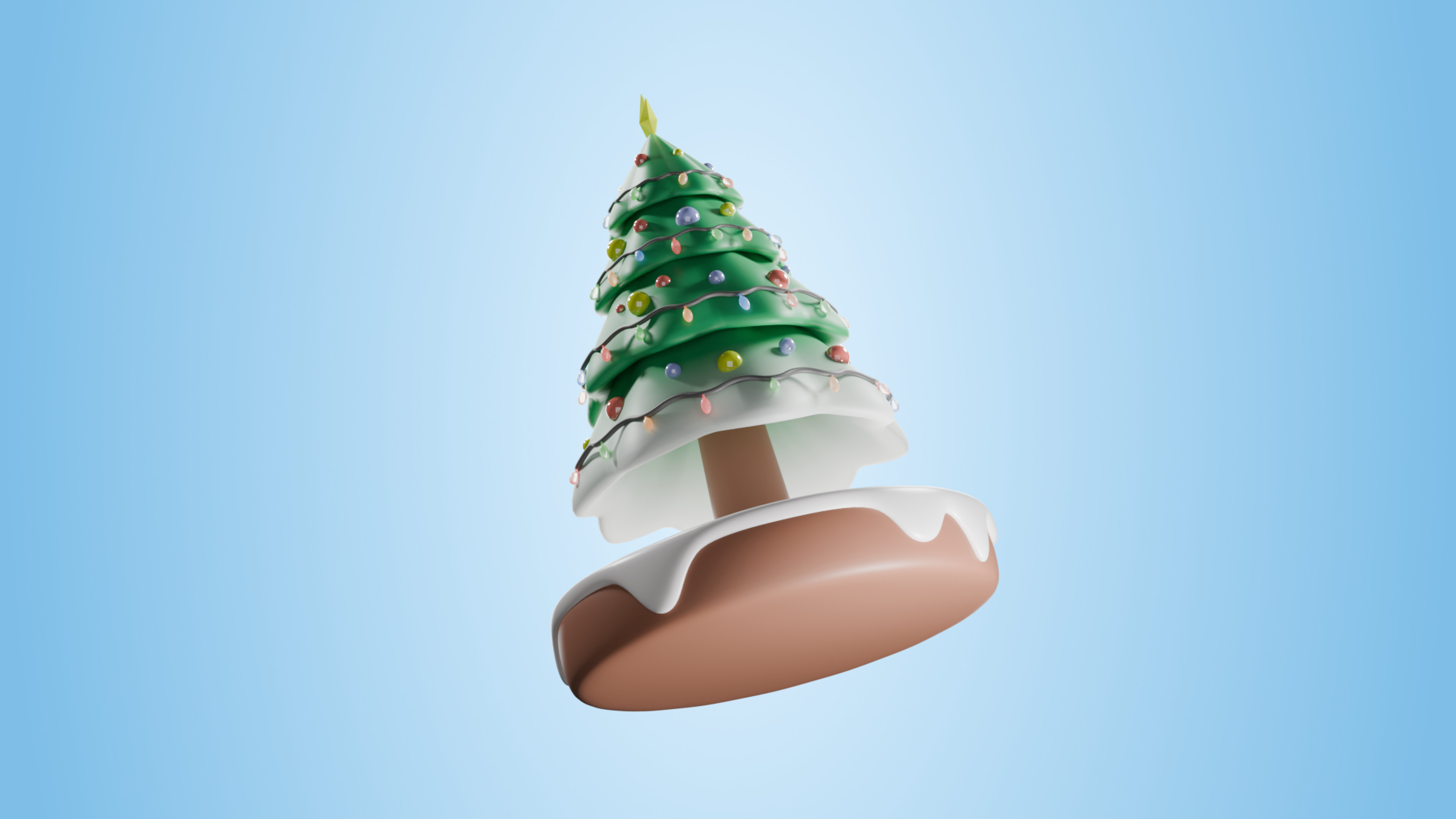 Christmas Tree Low-poly 3D model_8