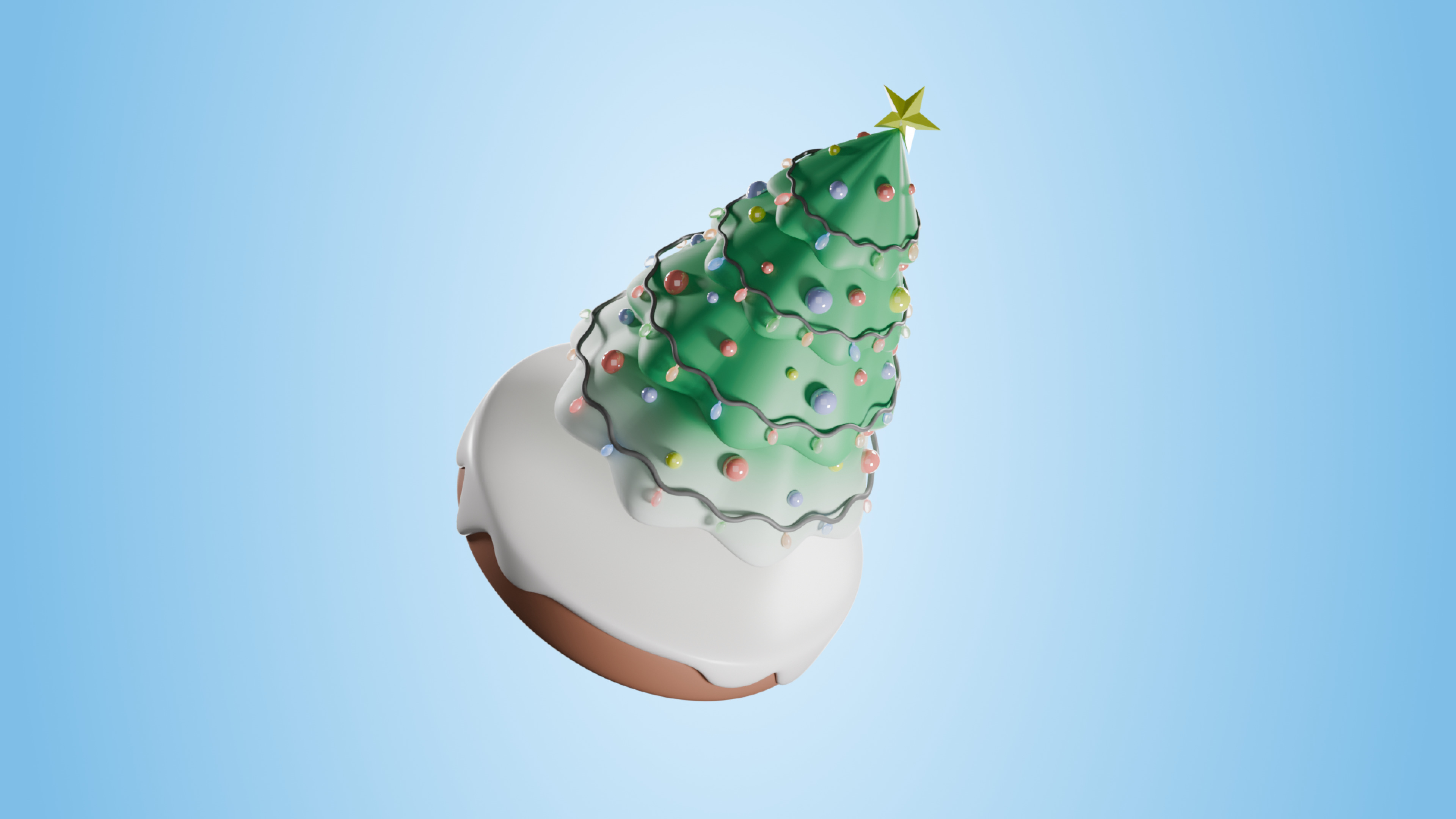 Christmas Tree Low-poly 3D model_9