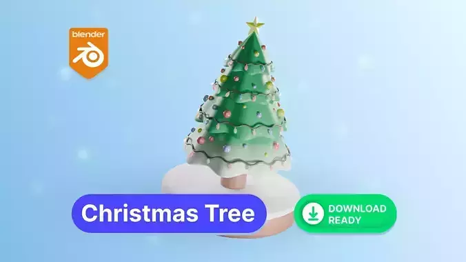 Christmas Tree Low-poly 3D model