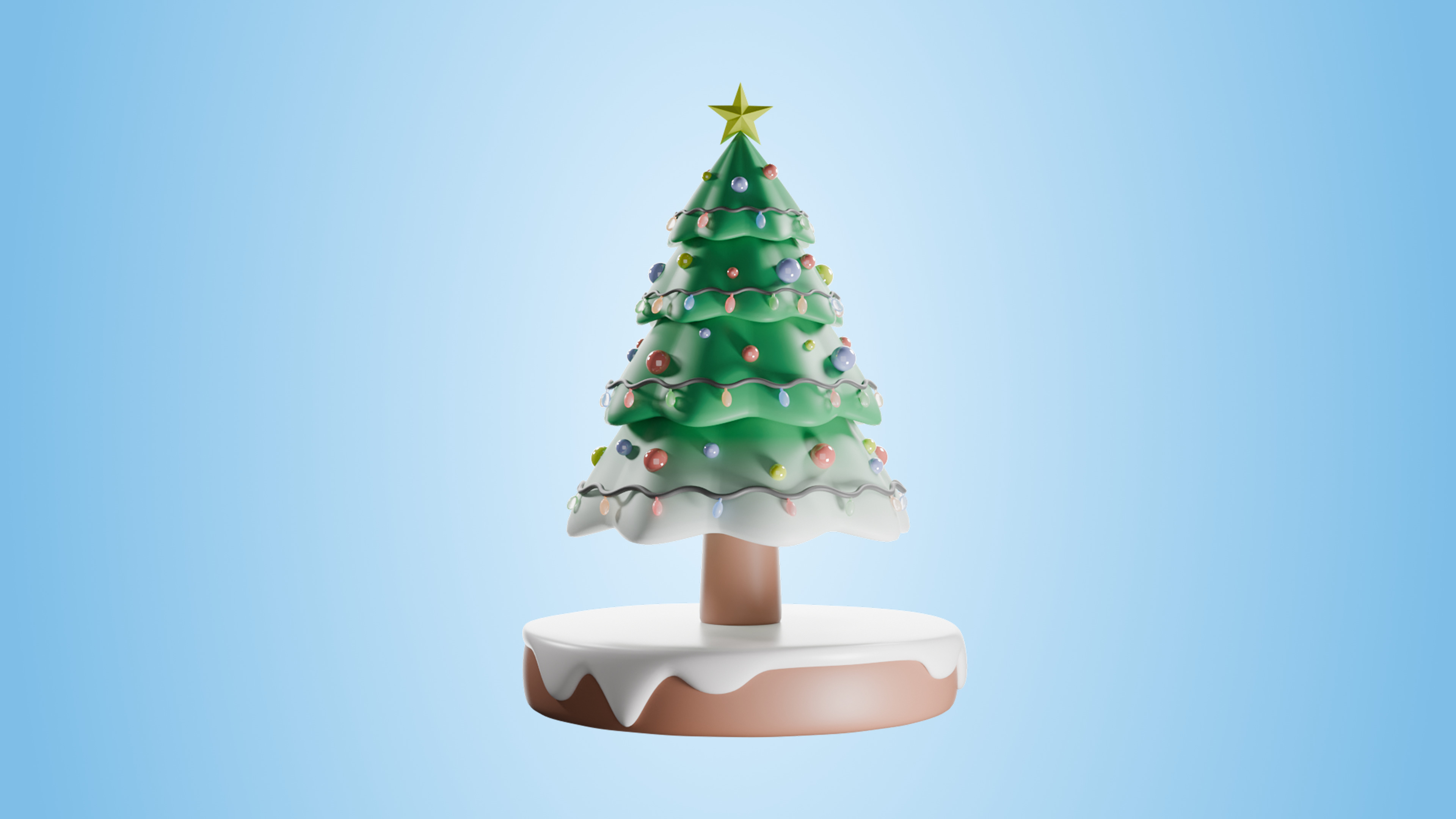 Christmas Tree Low-poly 3D model_5