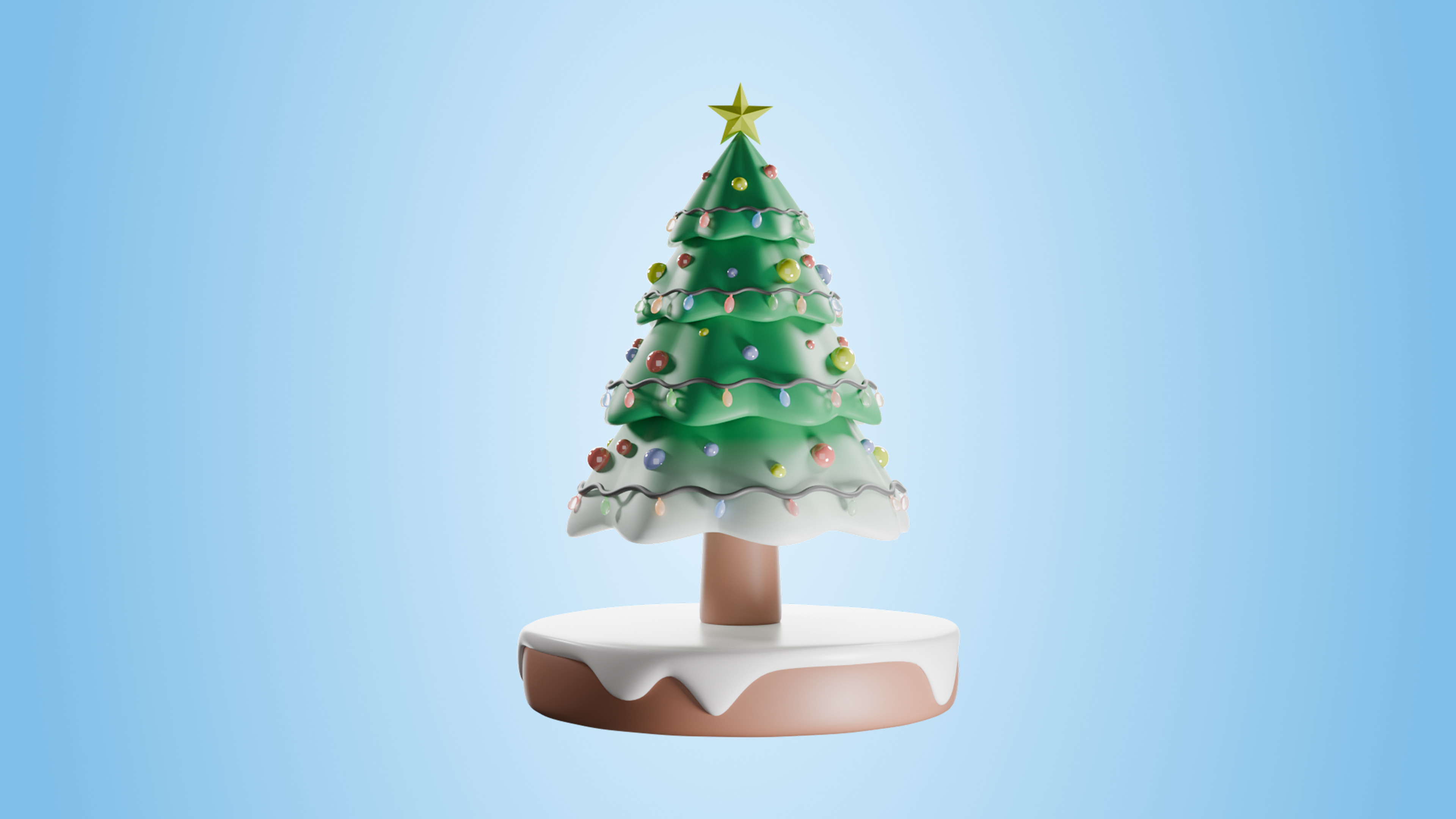 Christmas Tree Low-poly 3D model_3