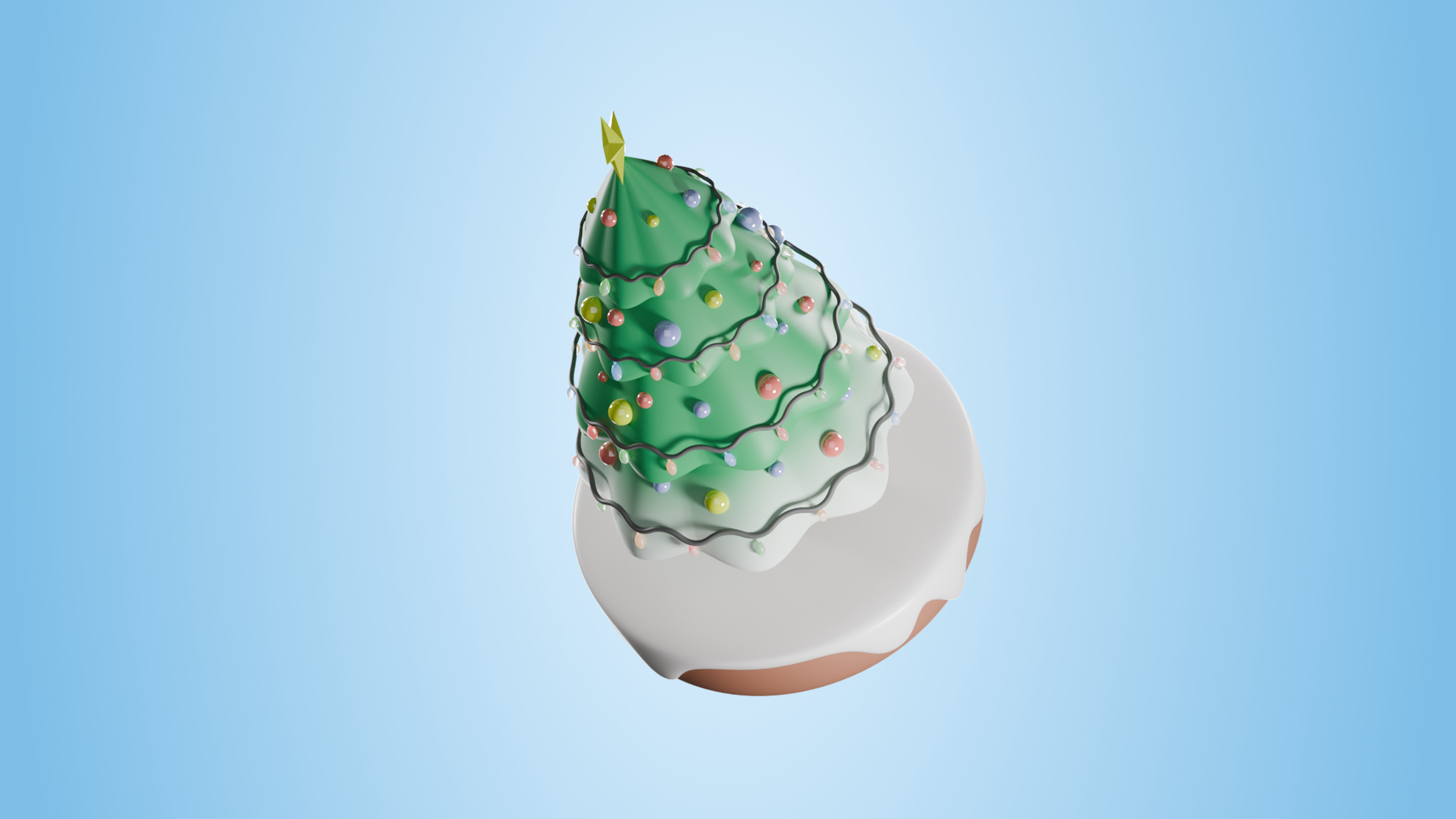 Christmas Tree Low-poly 3D model_7
