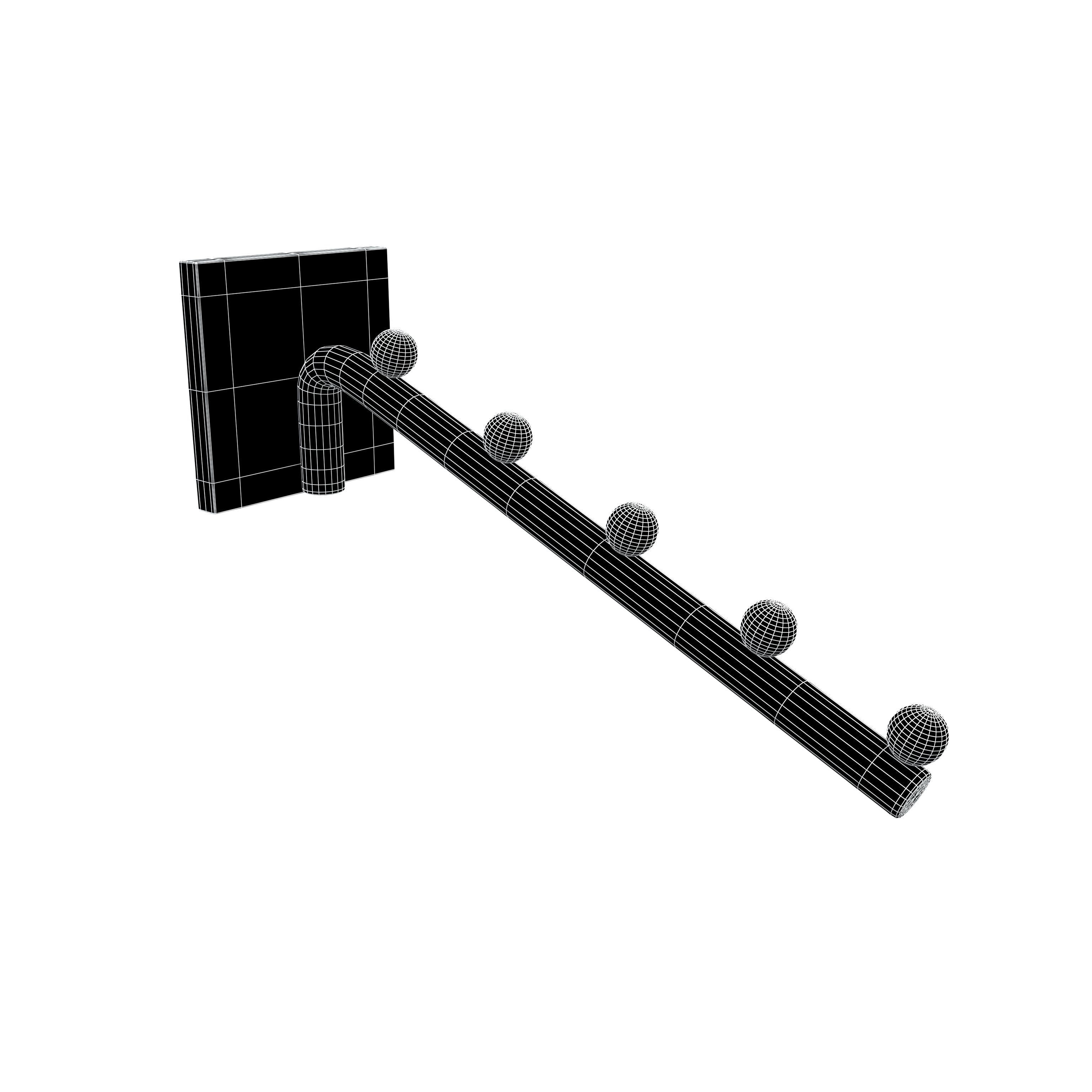 Hook Wall Mount Waterfall Faceout v1 003 Low-poly 3D model_4