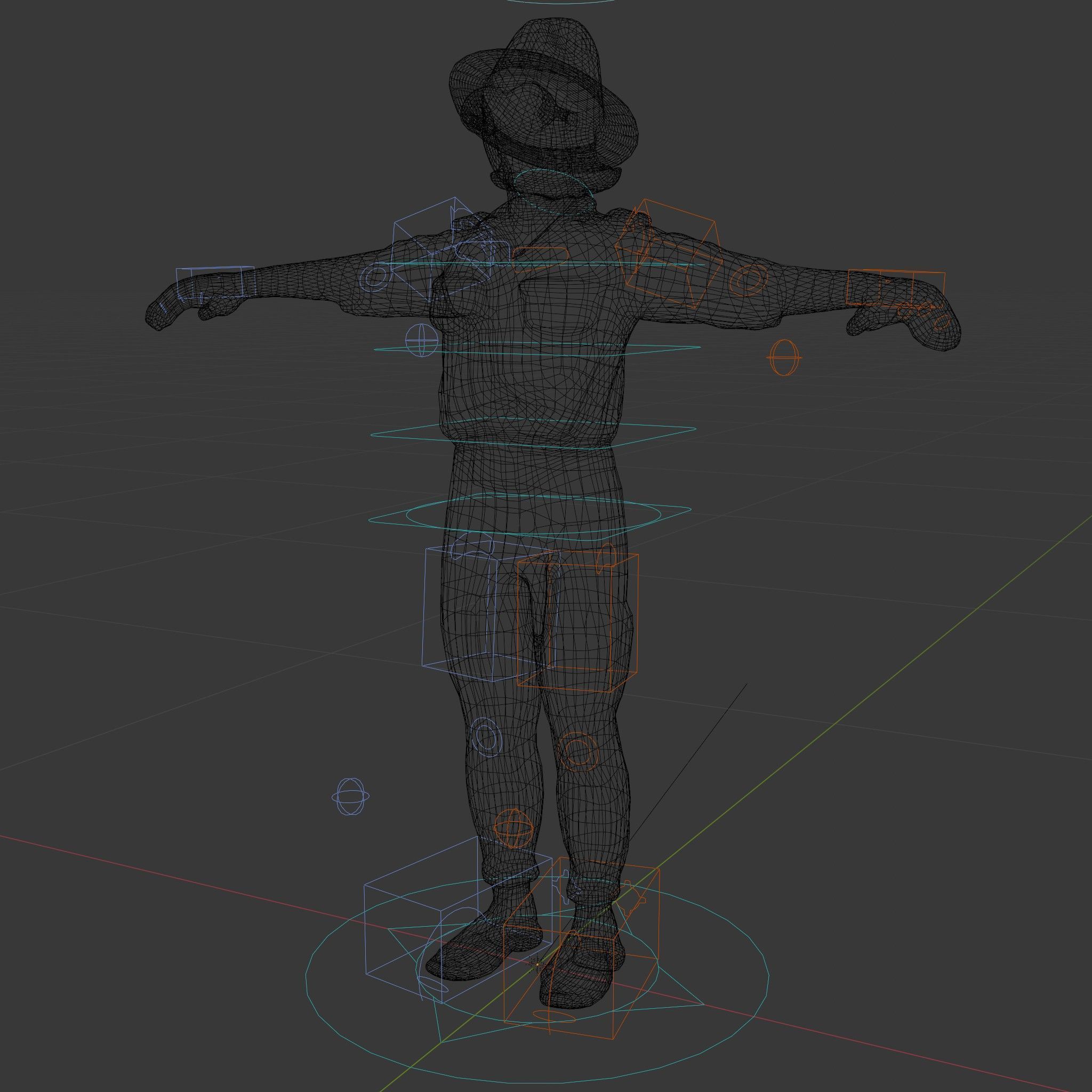 Jungle Explorer Rigged and Animated D Character Model Low-poly 3D model_6
