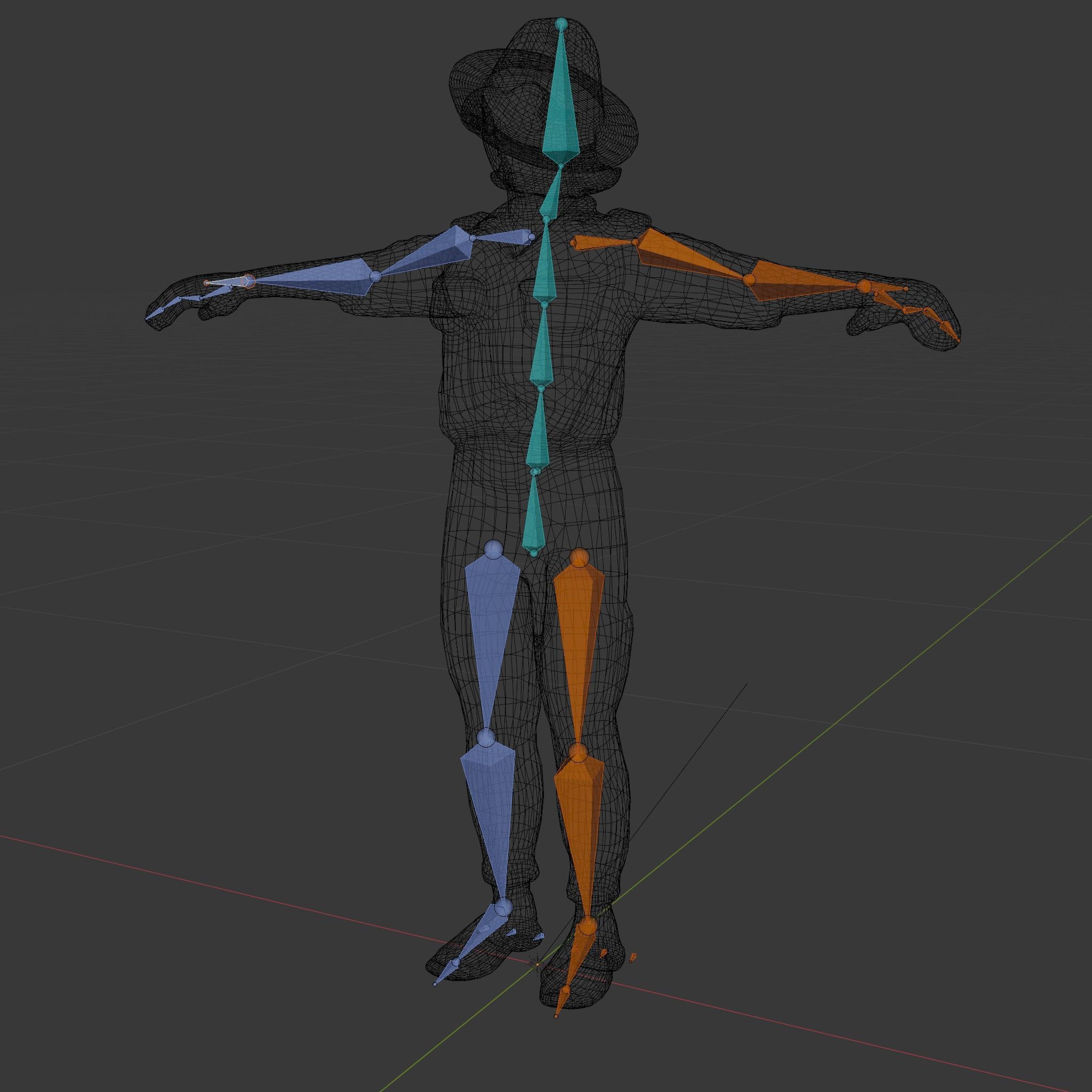 Jungle Explorer Rigged and Animated D Character Model Low-poly 3D model_5