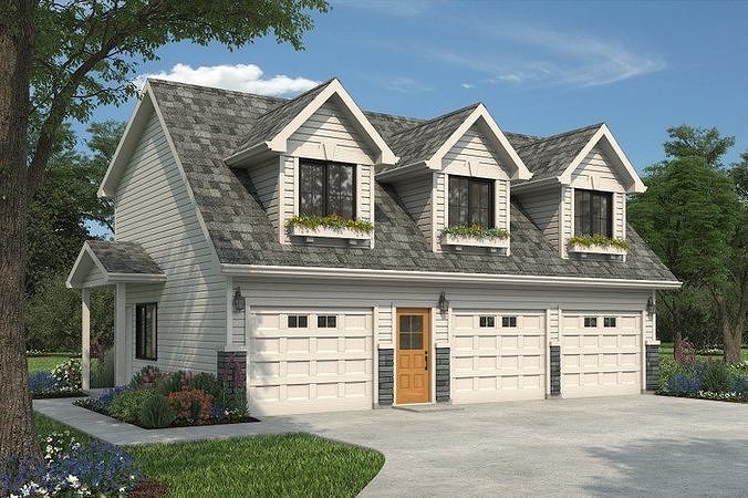 2-Bedroom Double Storey House  Full 3D Model 3D model 7