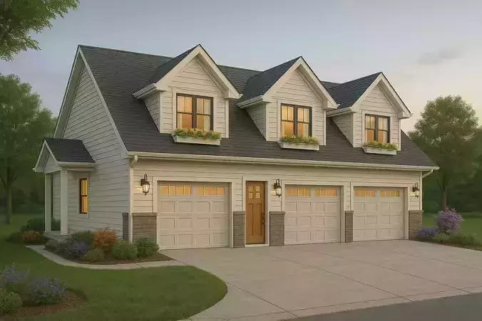 2-Bedroom Double Storey House  Full 3D Model 3D model 2