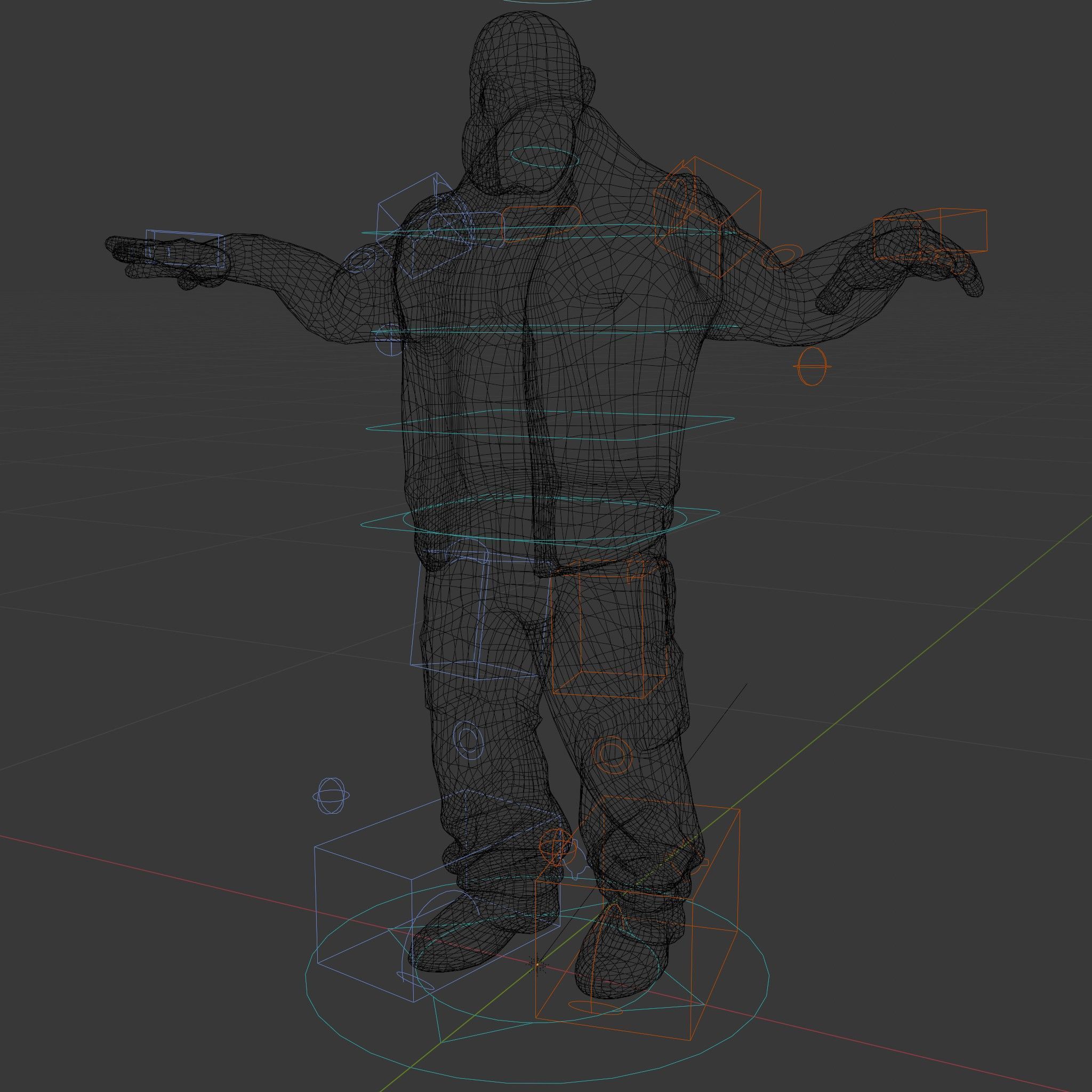 Biker Warrior Rigged and Animated Character D Model Low-poly 3D model_5