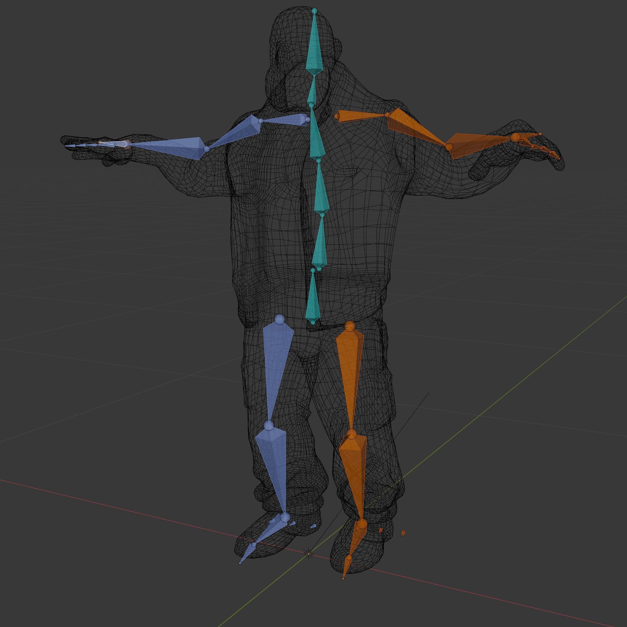 Biker Warrior Rigged and Animated Character D Model Low-poly 3D model_6