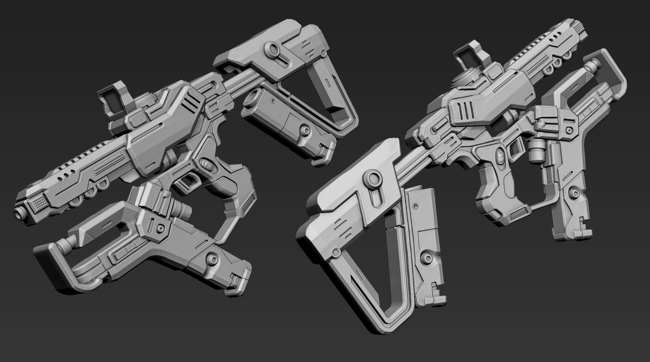 3D Printable Sci-Fi Weapon Part 5 3D model_4