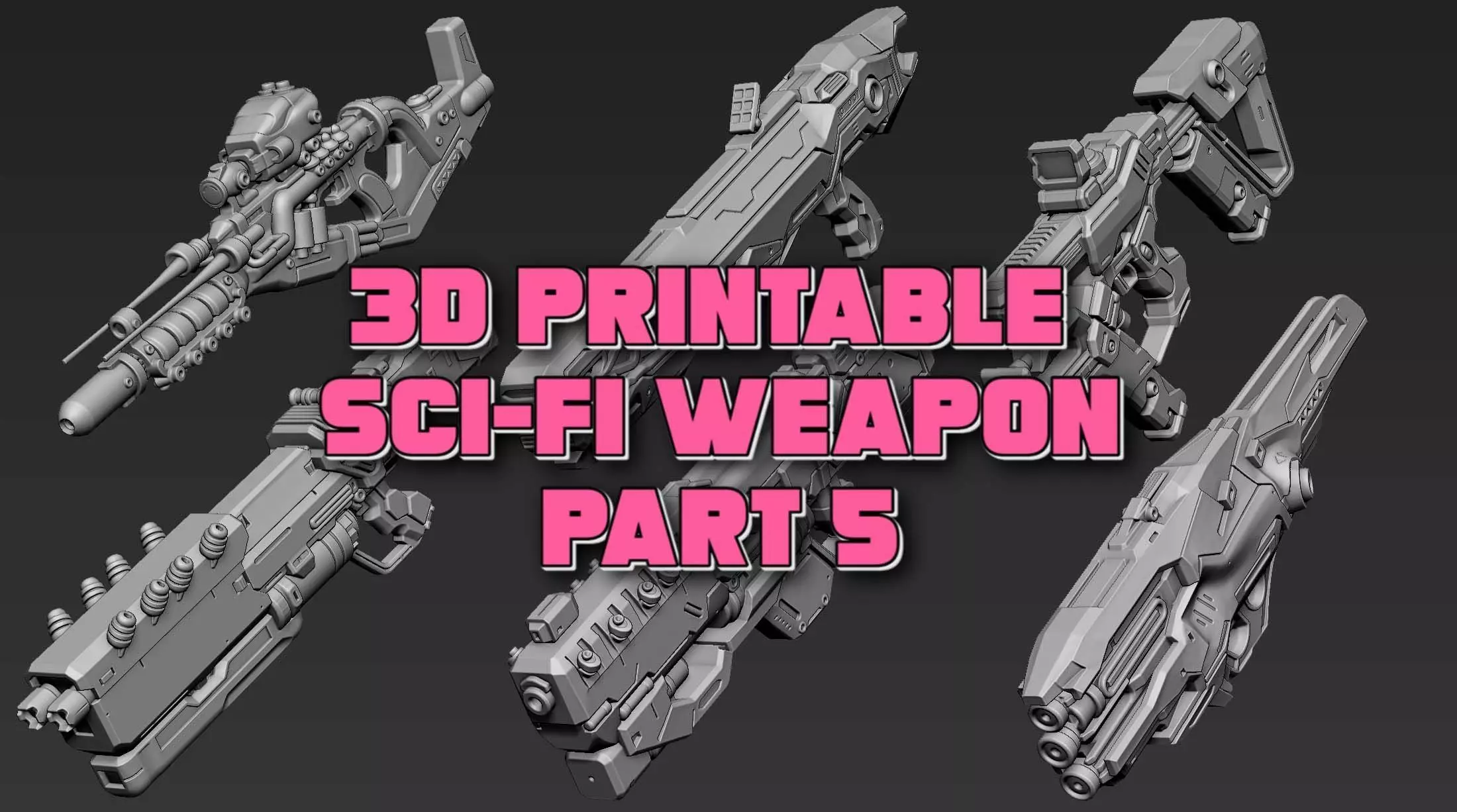 3D Printable Sci-Fi Weapon Part 5 3D model_0