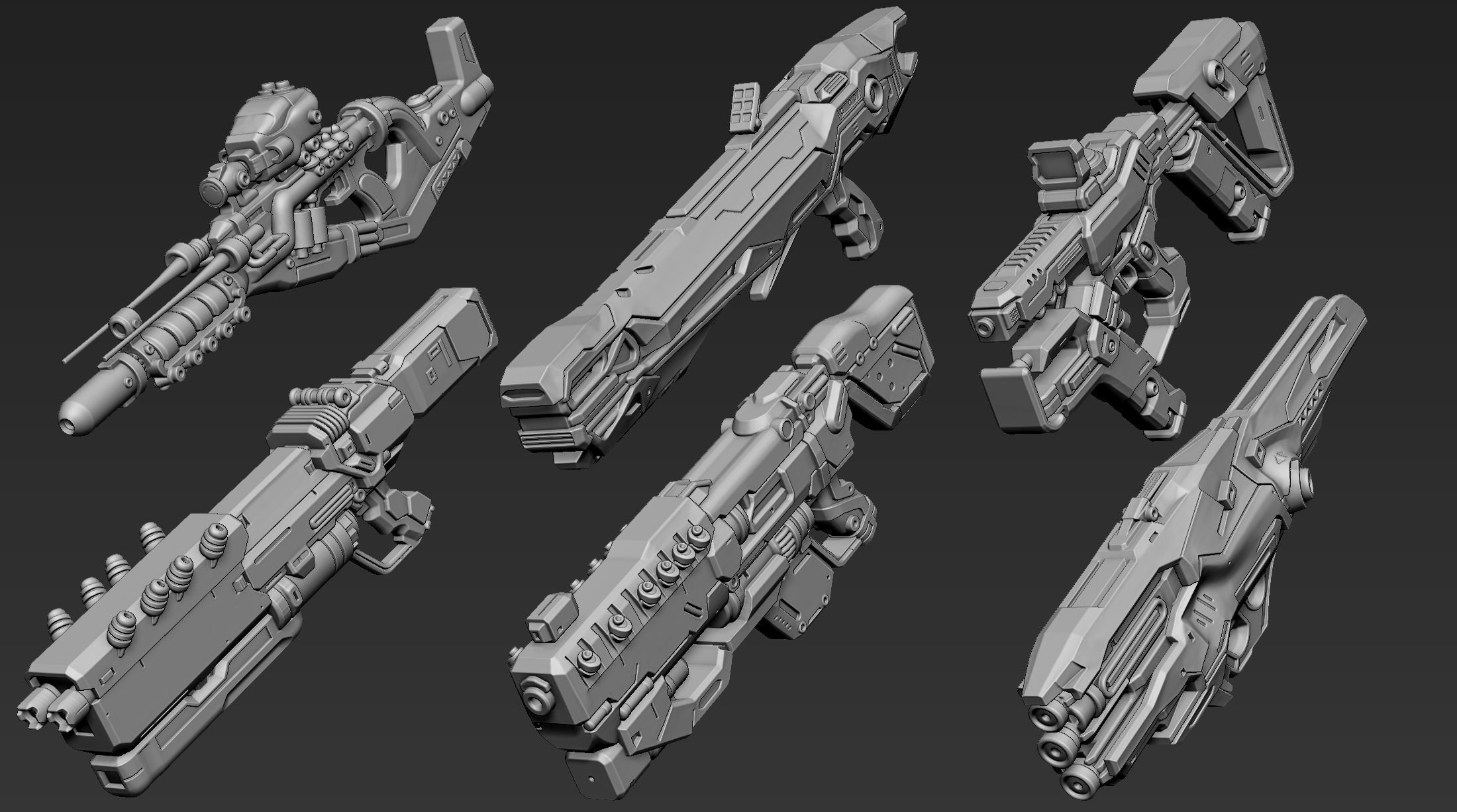 3D Printable Sci-Fi Weapon Part 5 3D model_1