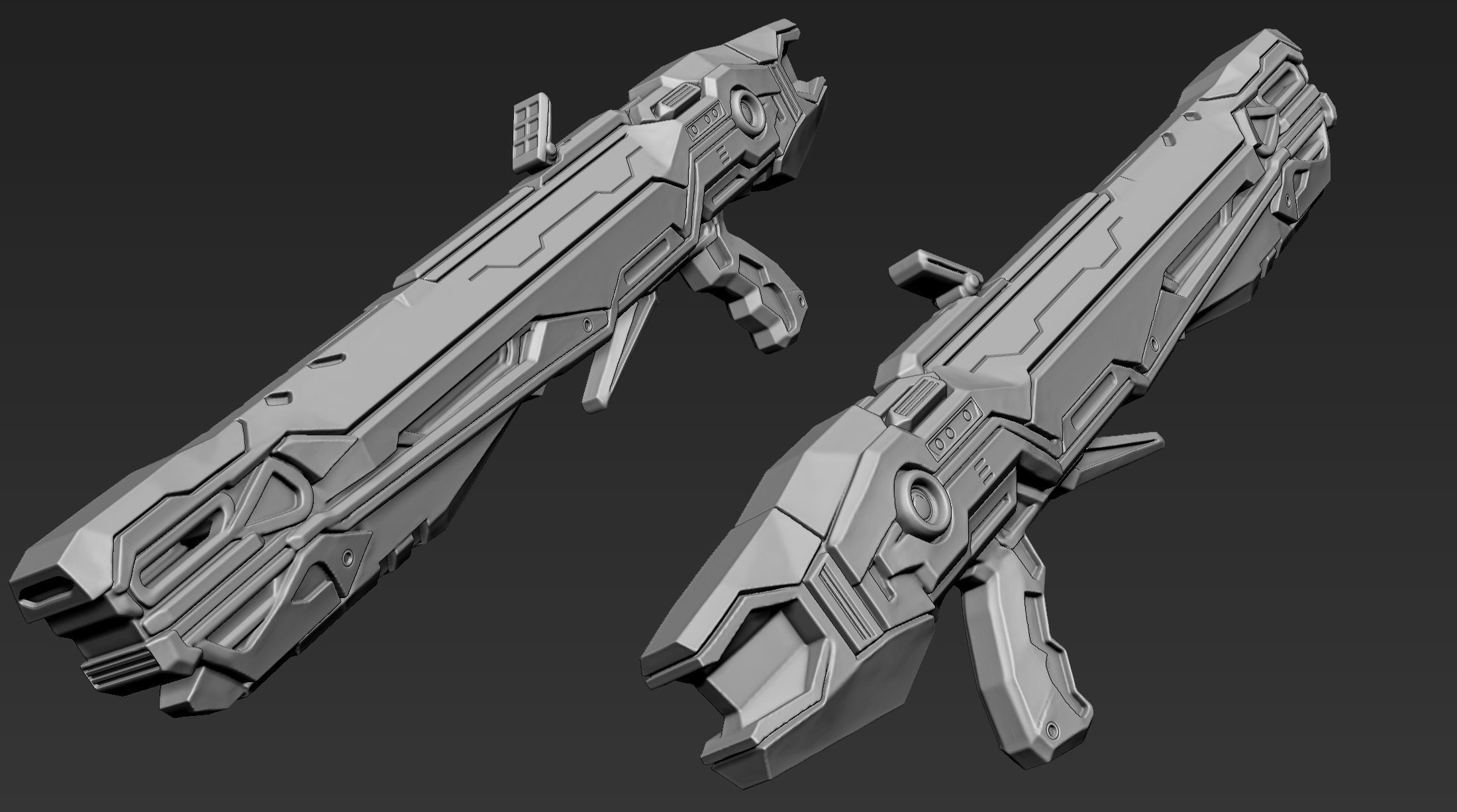 3D Printable Sci-Fi Weapon Part 5 3D model_3