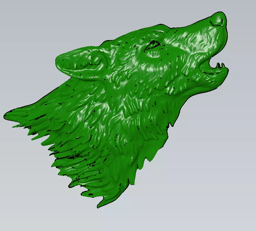 Wolf head 3D print model