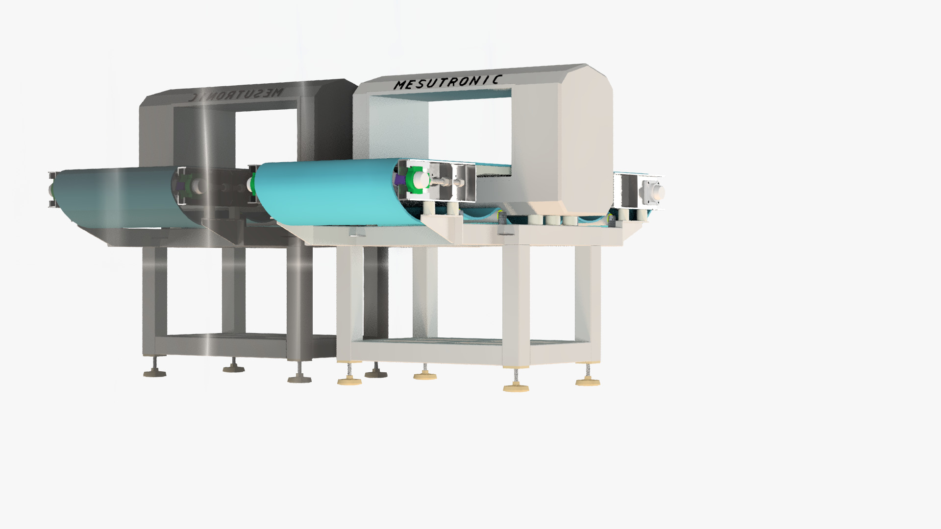 Modular Belt Conveyor 02  Low-poly 3D model_28