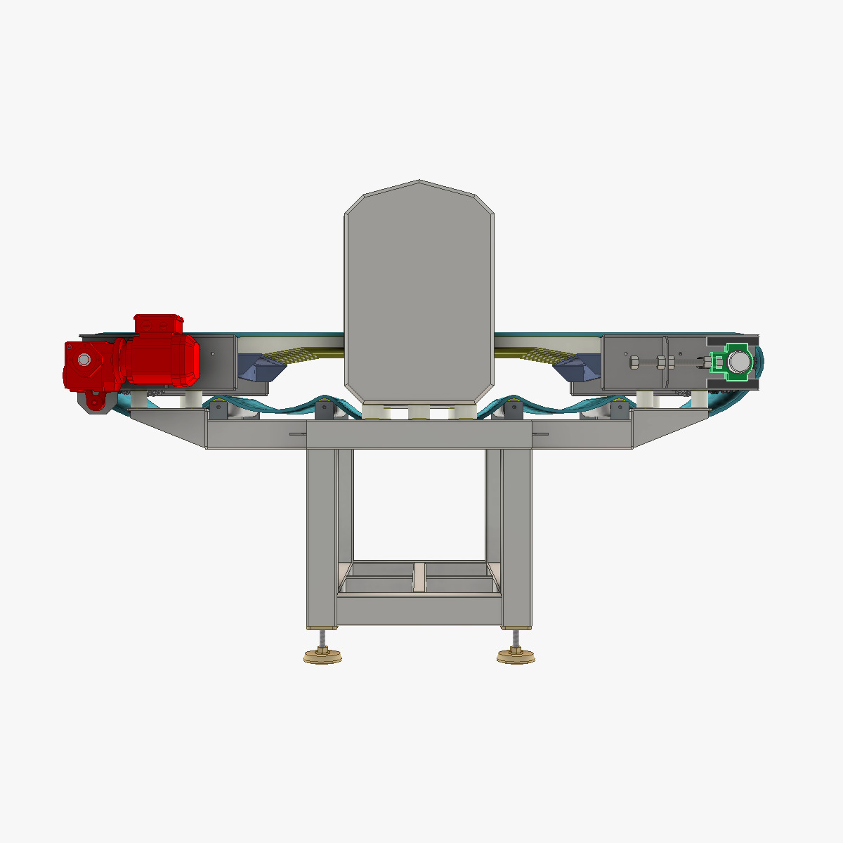 Modular Belt Conveyor 02  Low-poly 3D model_12