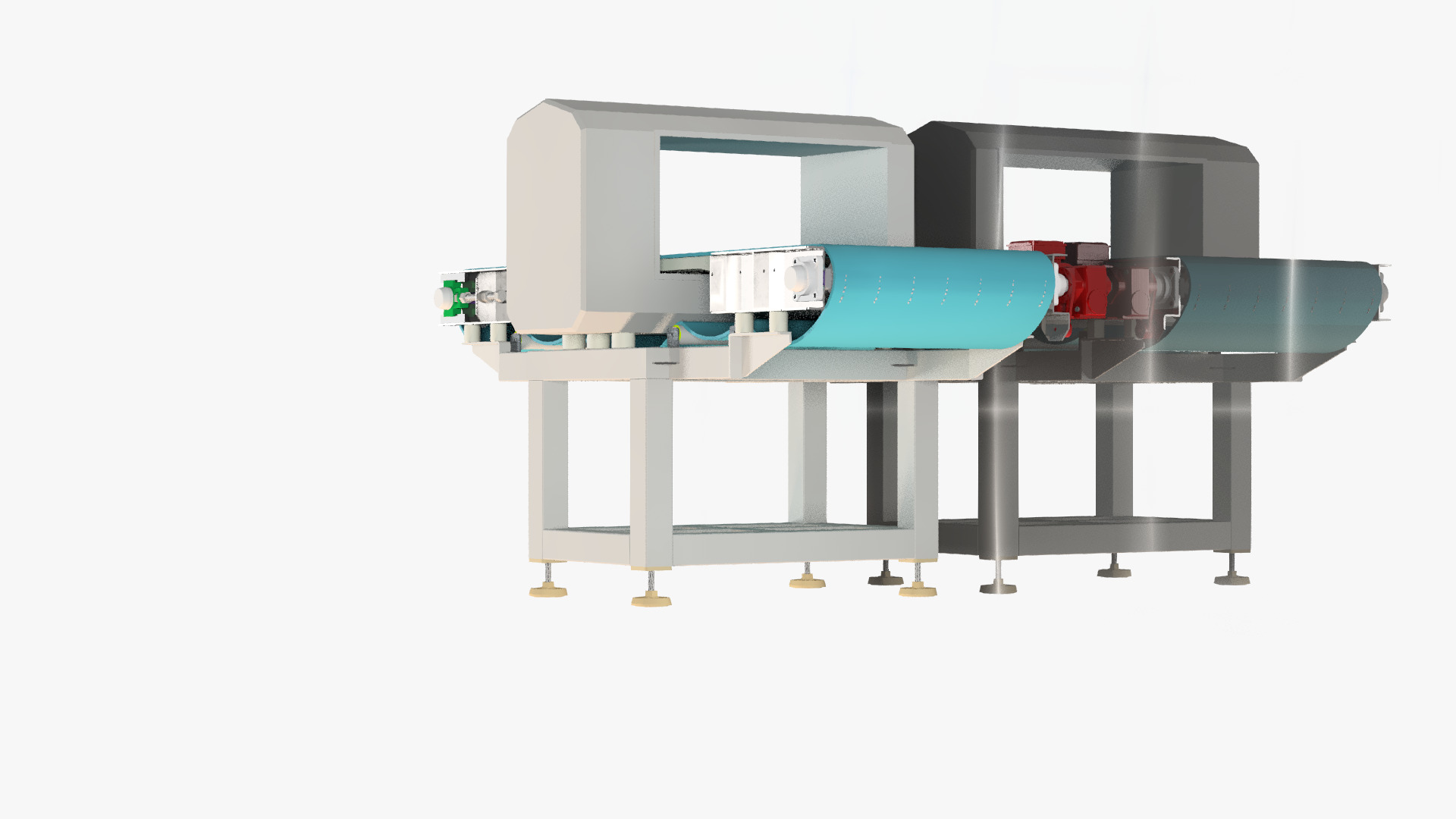 Modular Belt Conveyor 02  Low-poly 3D model_29