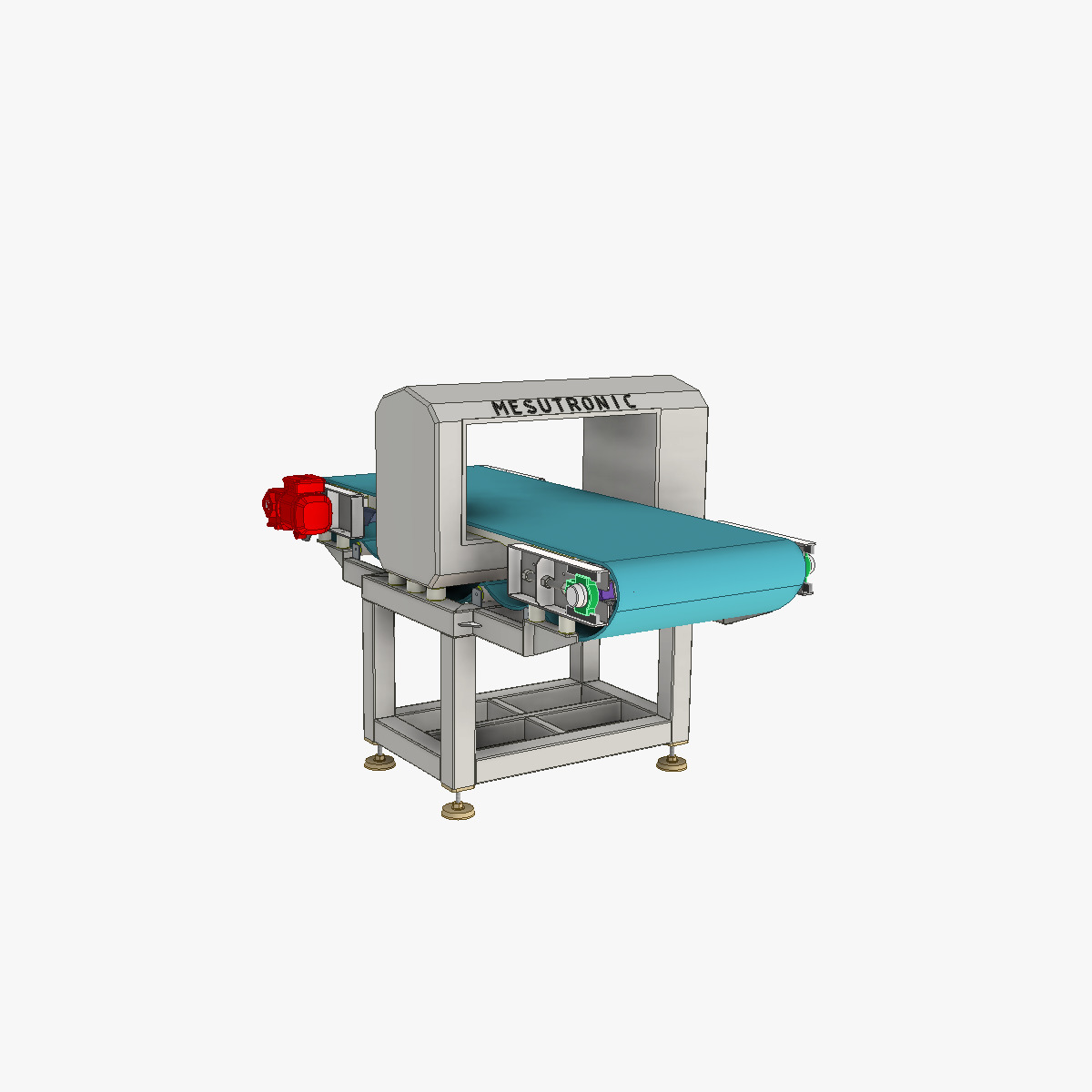 Modular Belt Conveyor 02  Low-poly 3D model_14