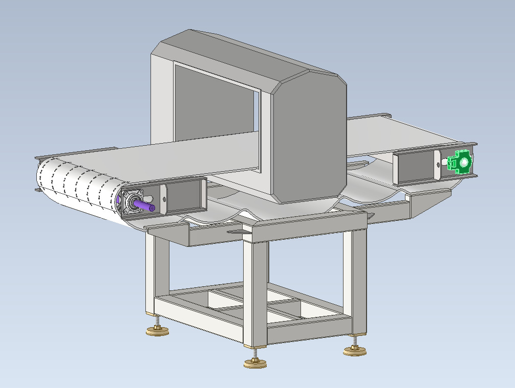 Modular Belt Conveyor 02  Low-poly 3D model_22
