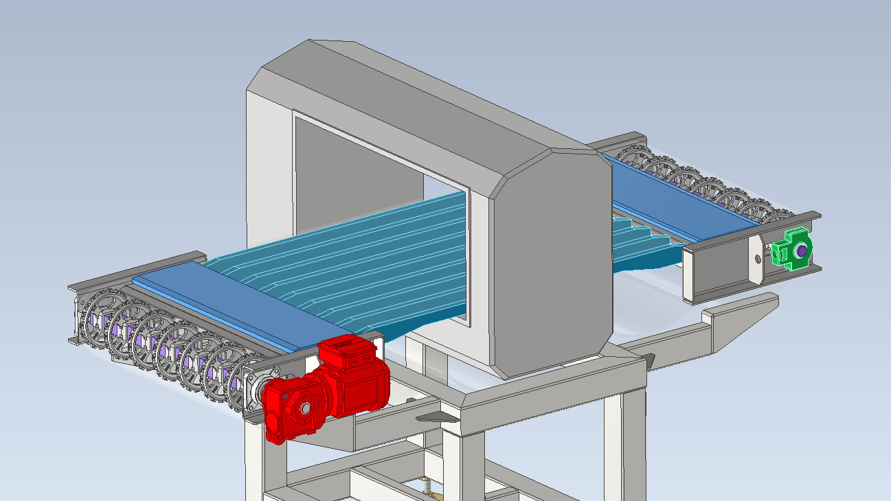 Modular Belt Conveyor 02  Low-poly 3D model_24
