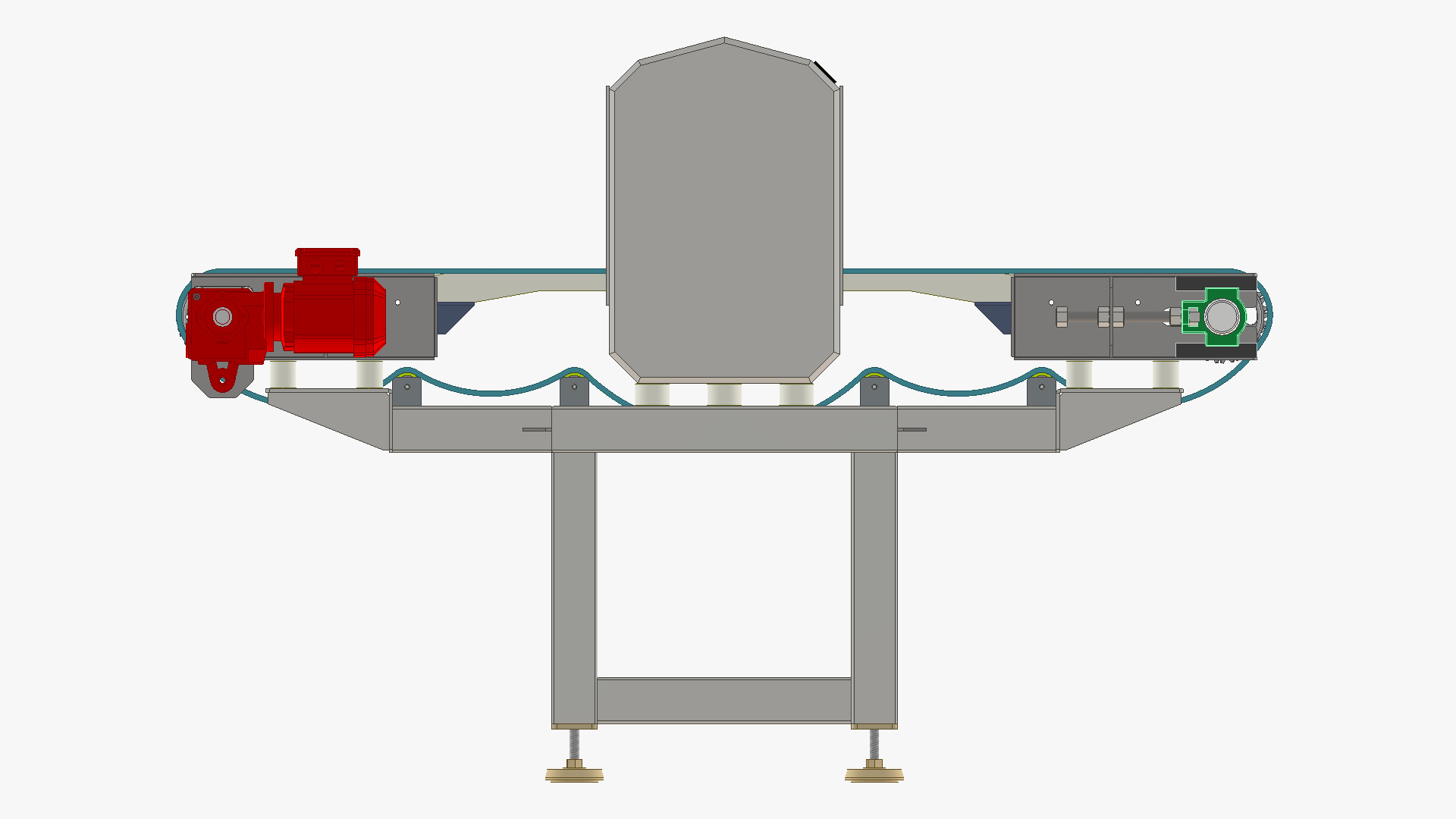 Modular Belt Conveyor 02  Low-poly 3D model_6