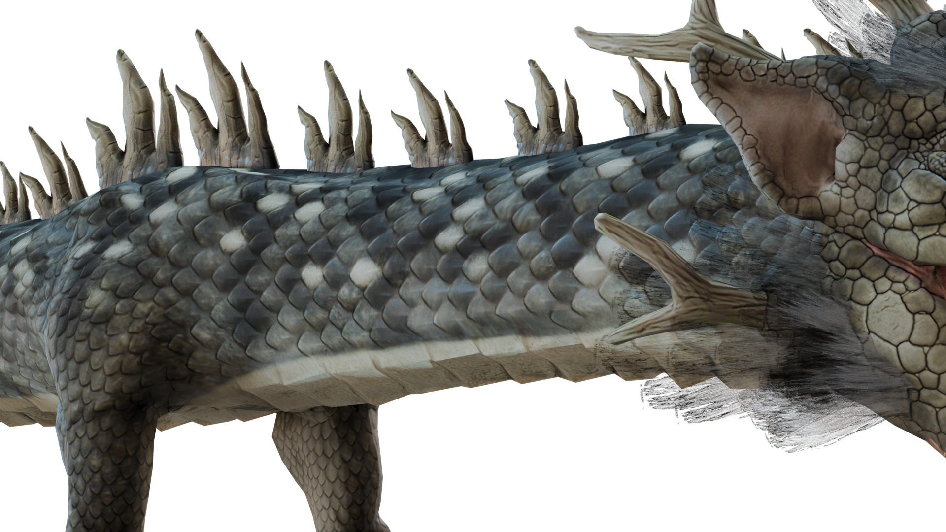 BLACK DRAGON Low-poly 3D model_3