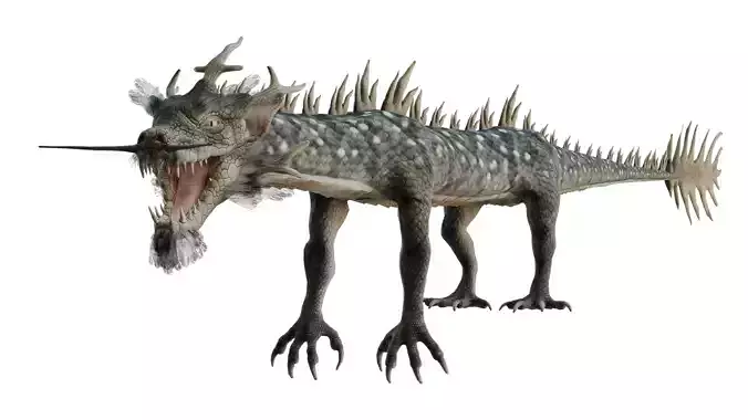 BLACK DRAGON Low-poly 3D model