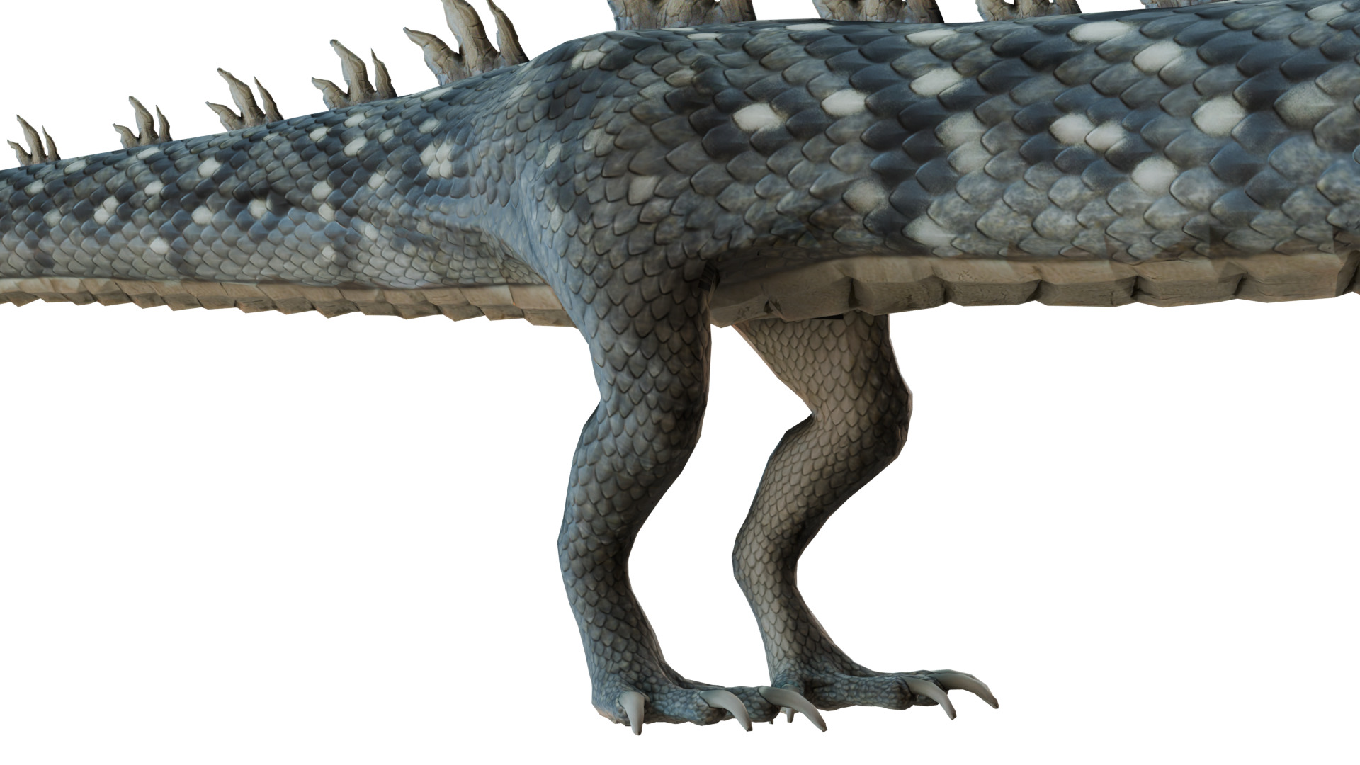 BLACK DRAGON Low-poly 3D model_5