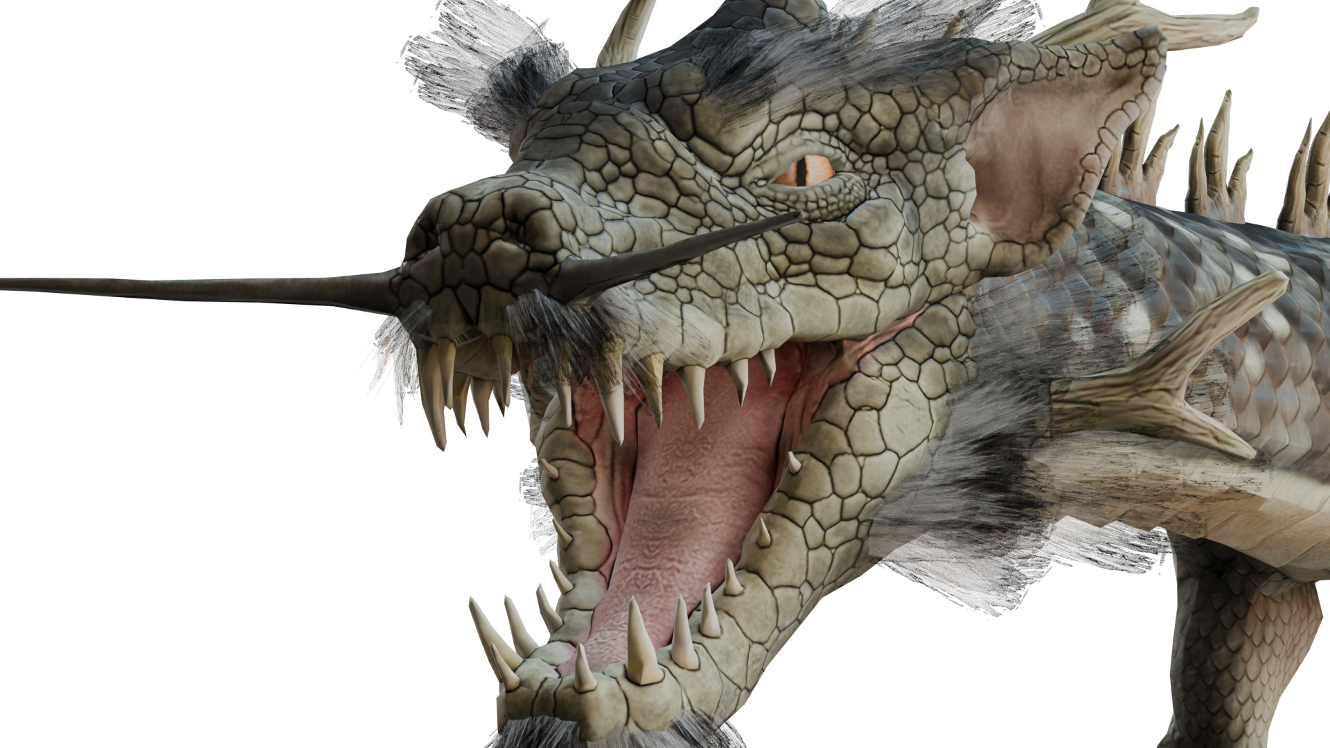 BLACK DRAGON Low-poly 3D model_1