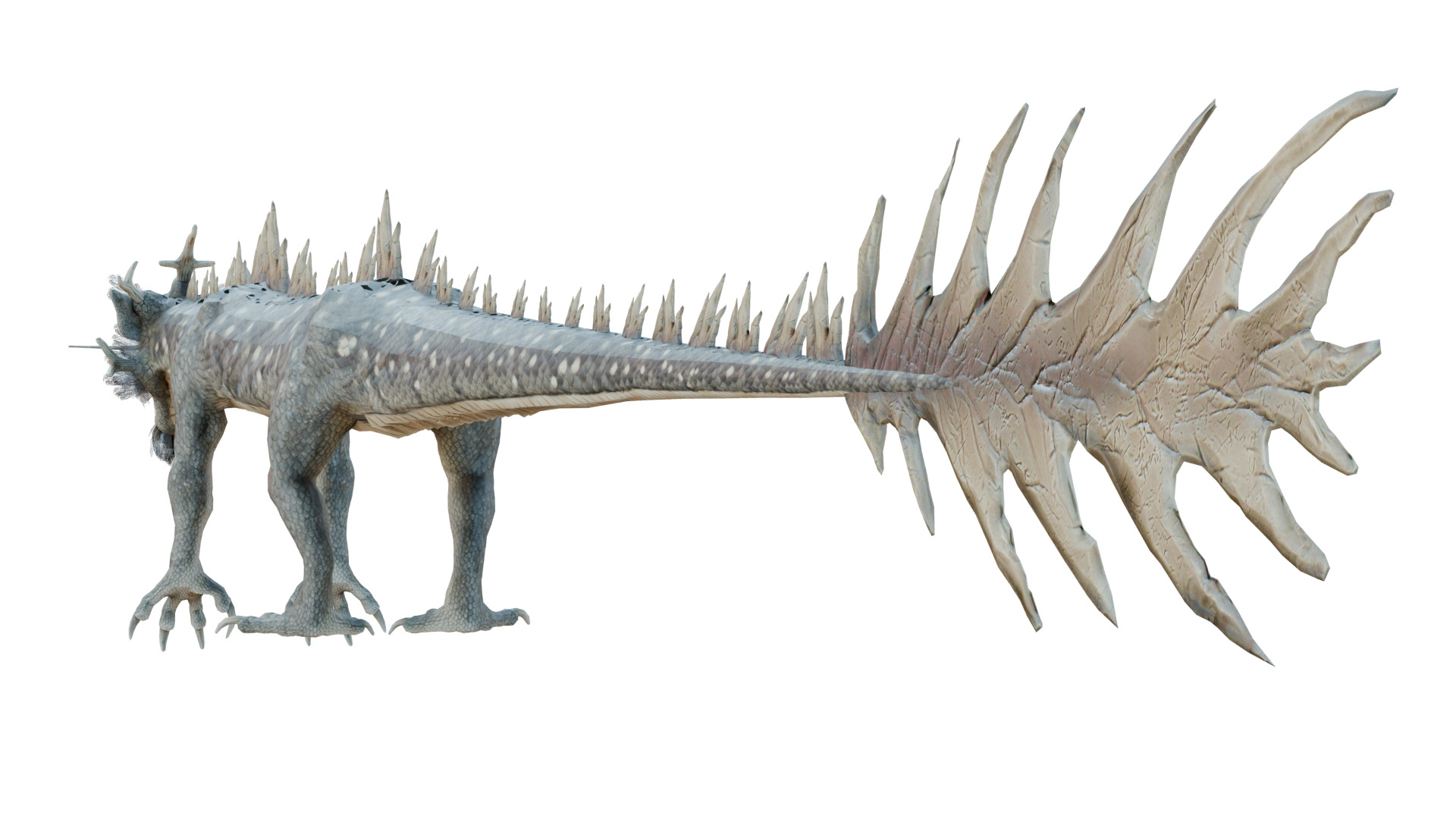 BLACK DRAGON Low-poly 3D model_7