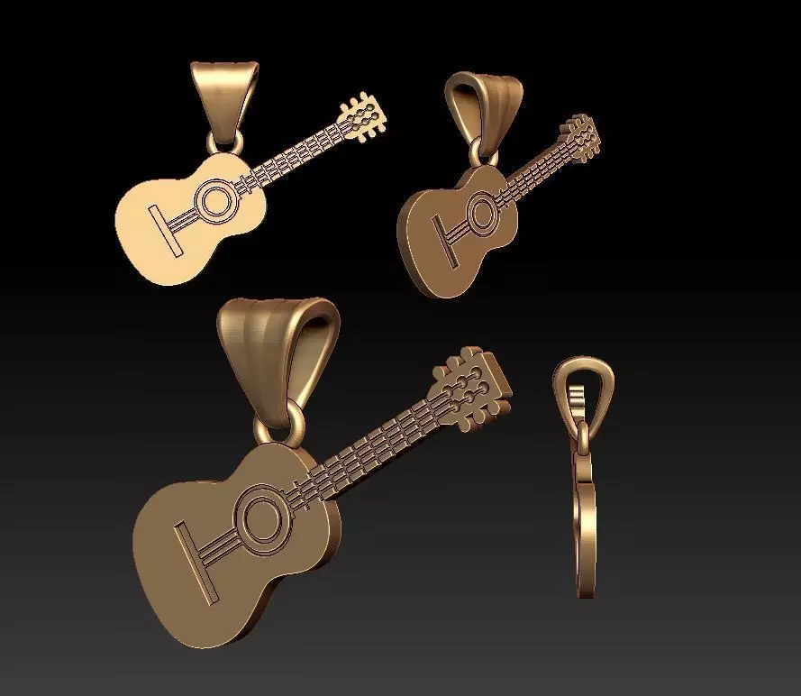 Guitar pendant 3D print model