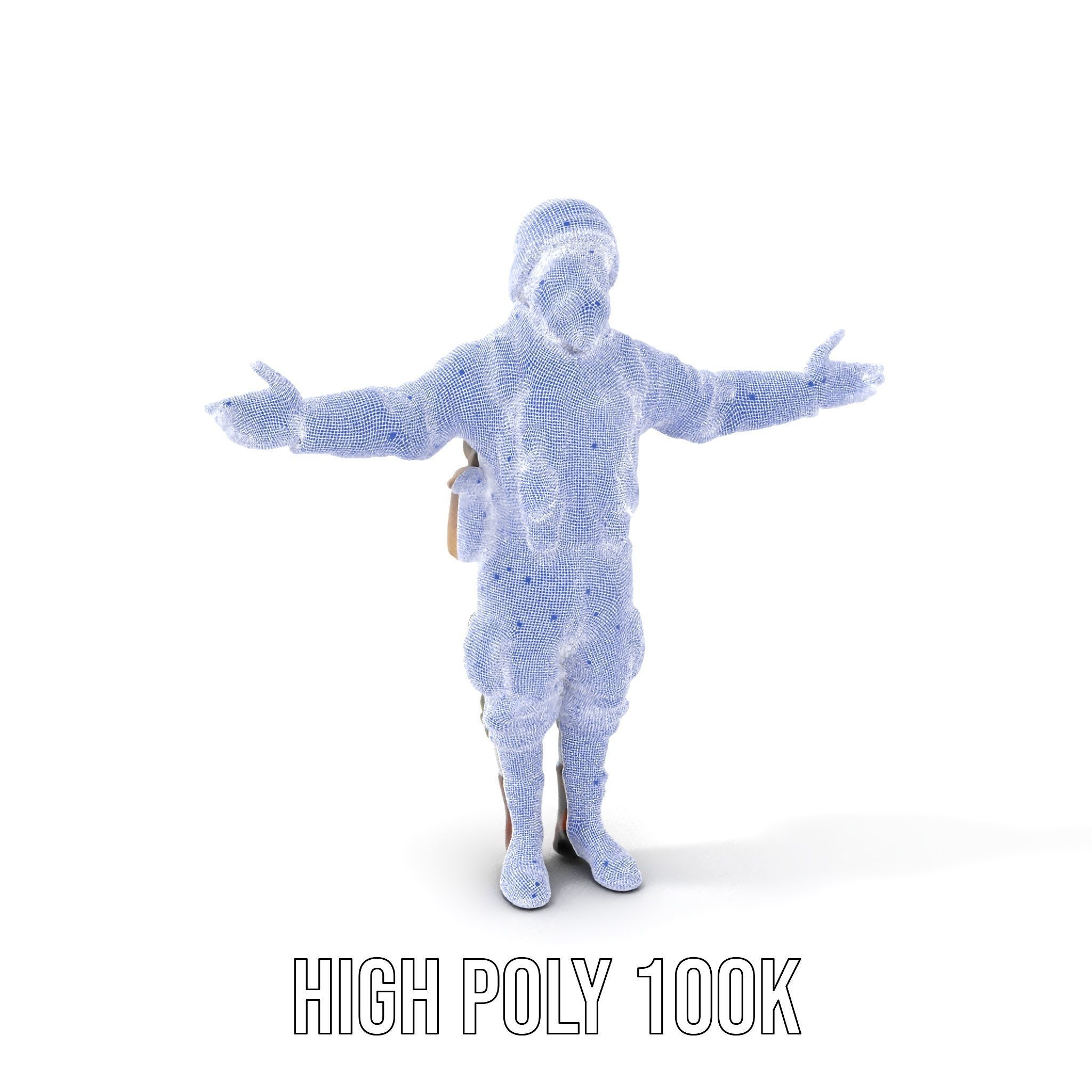 World War Soldier Character Model  Rigged and Animated Low-poly 3D model_4