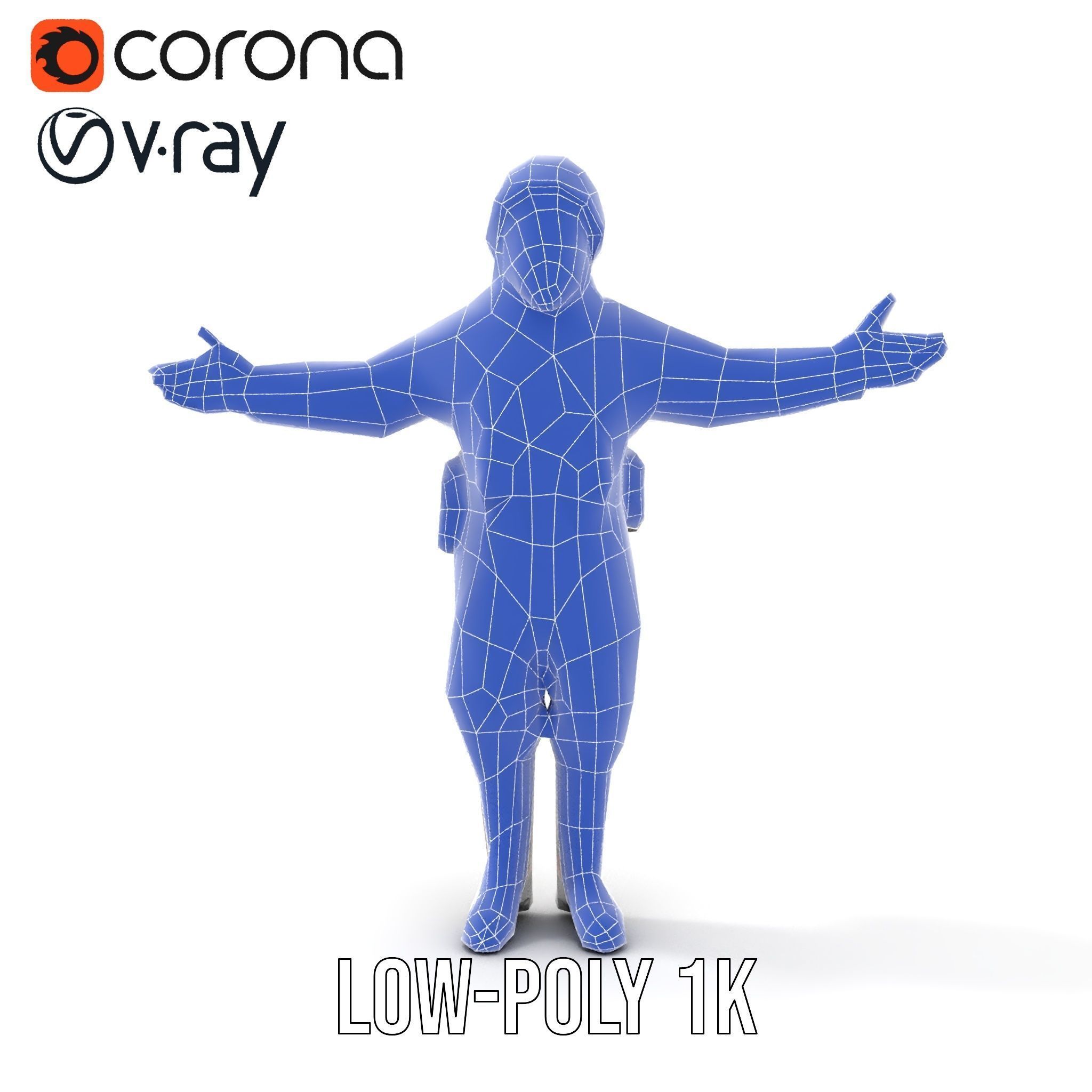 World War Soldier Character Model  Rigged and Animated Low-poly 3D model_30