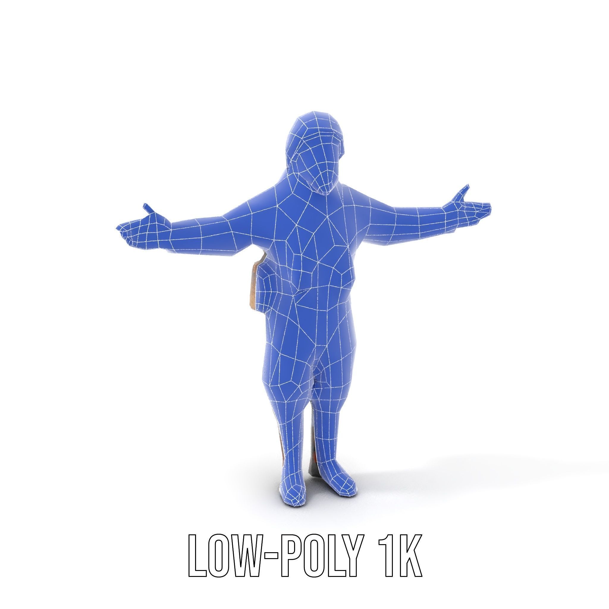 World War Soldier Character Model  Rigged and Animated Low-poly 3D model_10