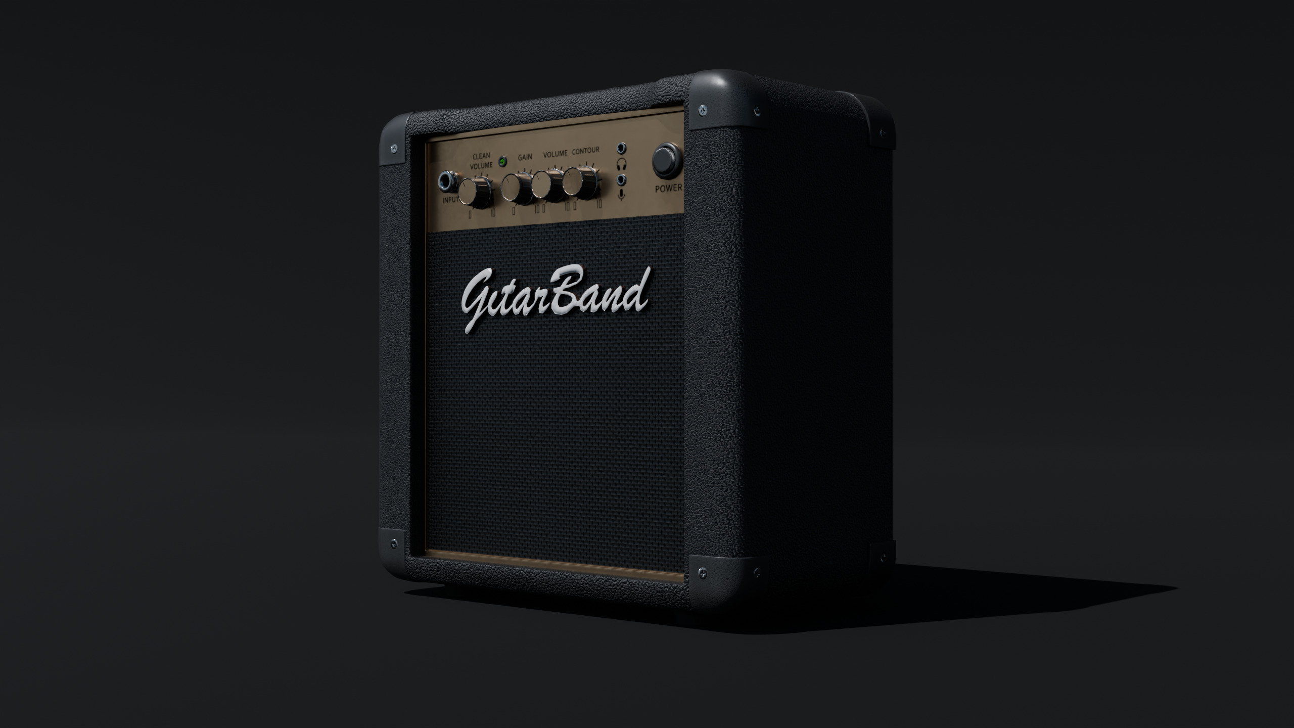 Electric guitar Combo Low-poly 3D model_5