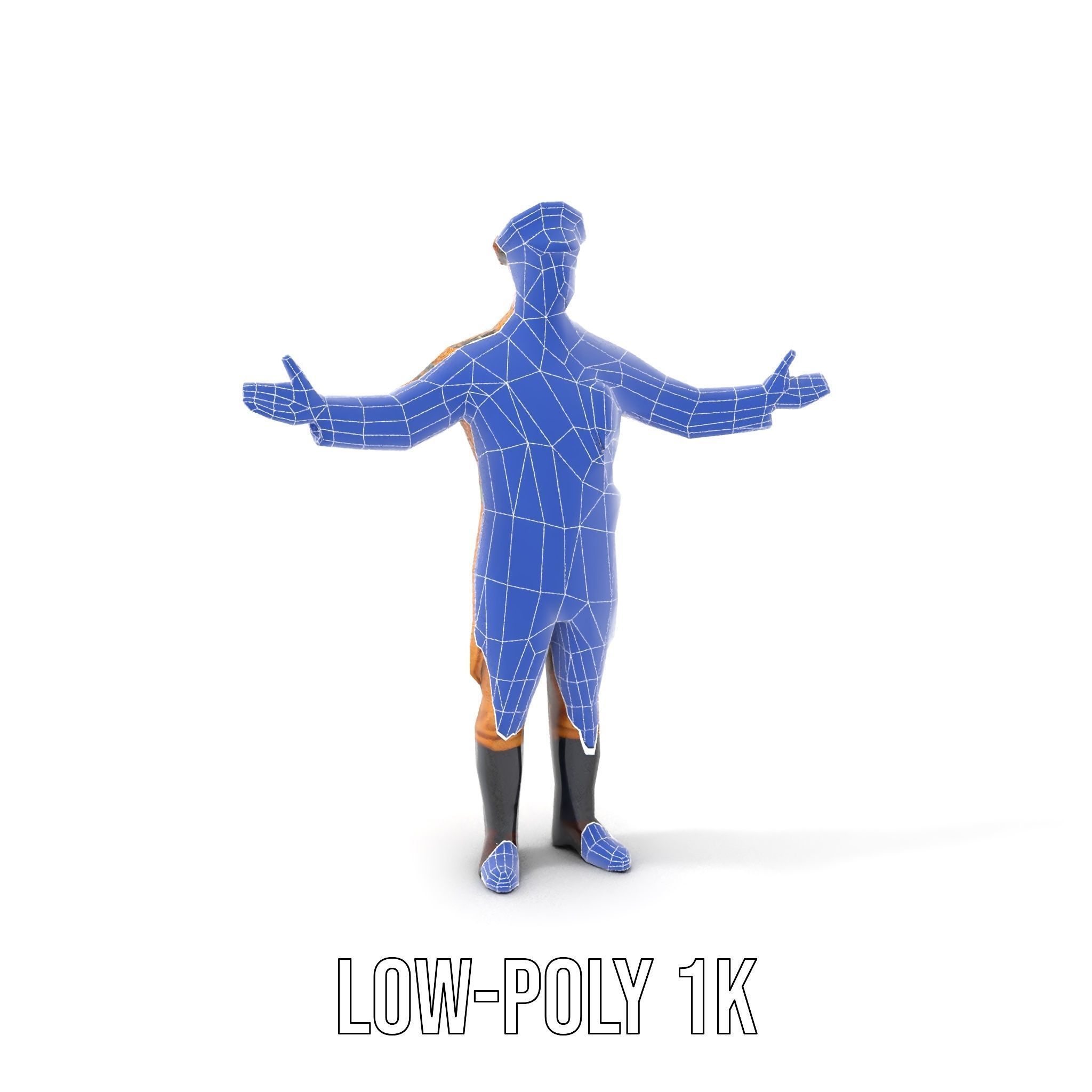 Military Officer Character Rigged and Animated for Realistic ... Low-poly 3D model_30