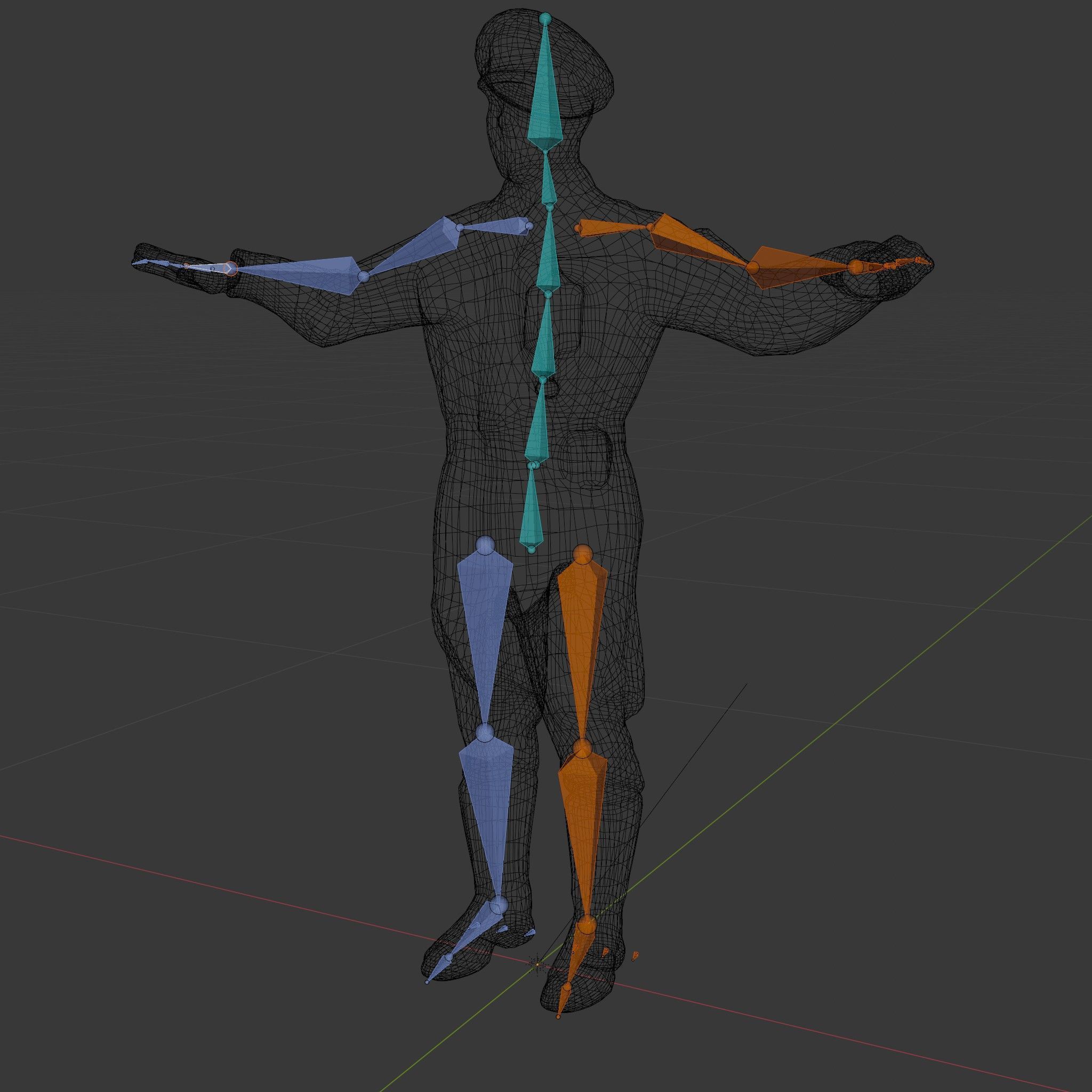 Military Officer Character Rigged and Animated for Realistic ... Low-poly 3D model_6