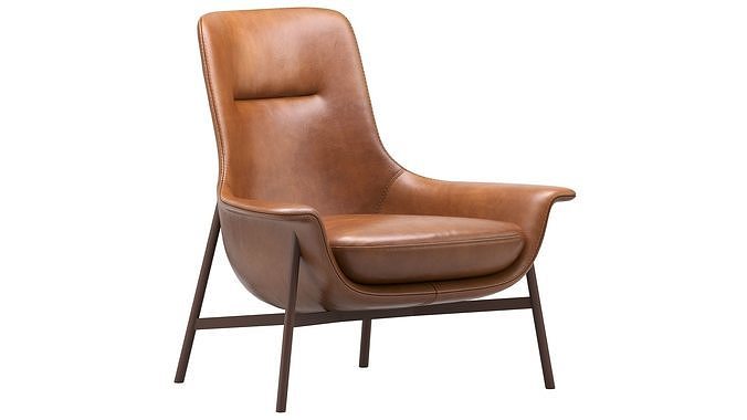 Seymour Mid Fixed Chair 3D model