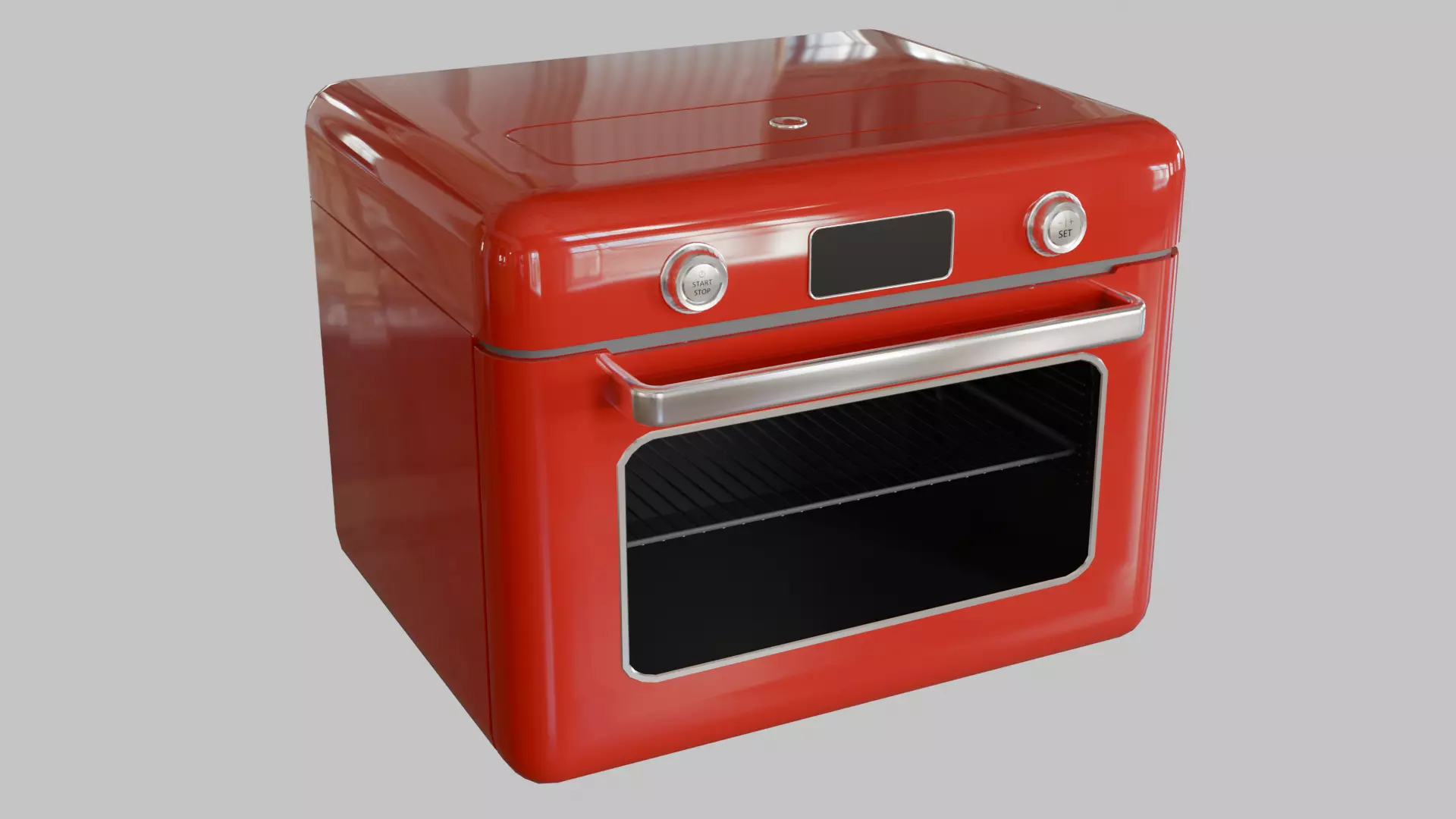 Steam Oven - 6 colors Low-poly 3D model