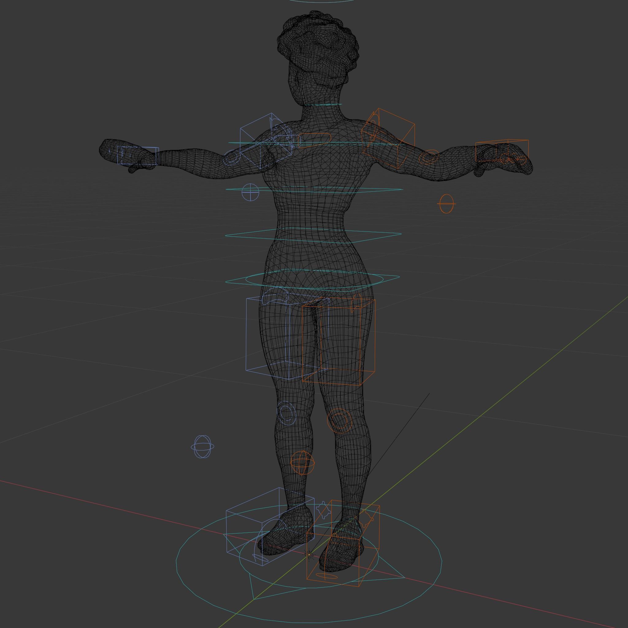 Athletic Female Character Model Rigged and Animated Low-poly 3D model_6