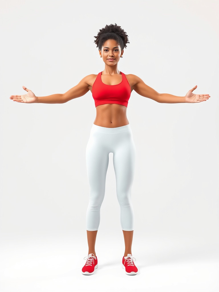 Athletic Female Character Model Rigged and Animated Low-poly 3D model_2