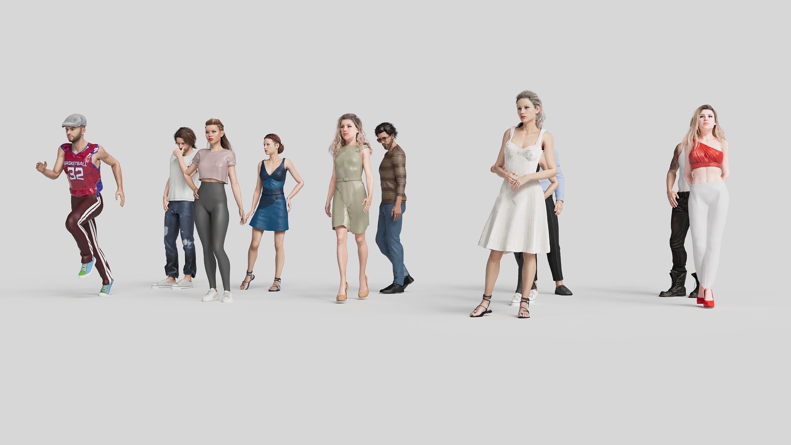 Archviz Realistic 3D People Poses Vol1 3D model_3