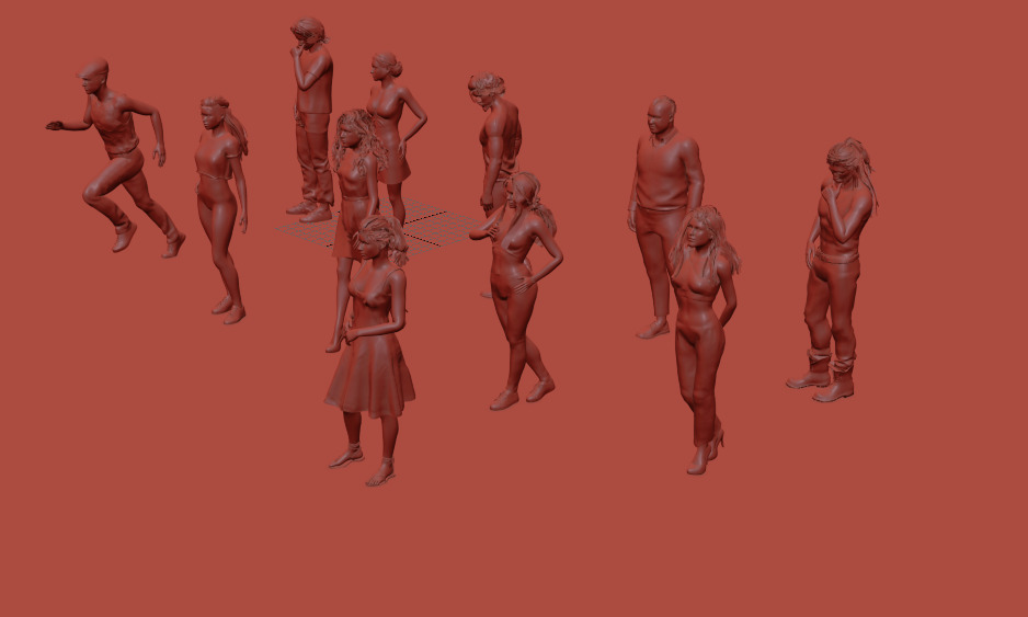 Archviz Realistic 3D People Poses Vol1 3D model_20
