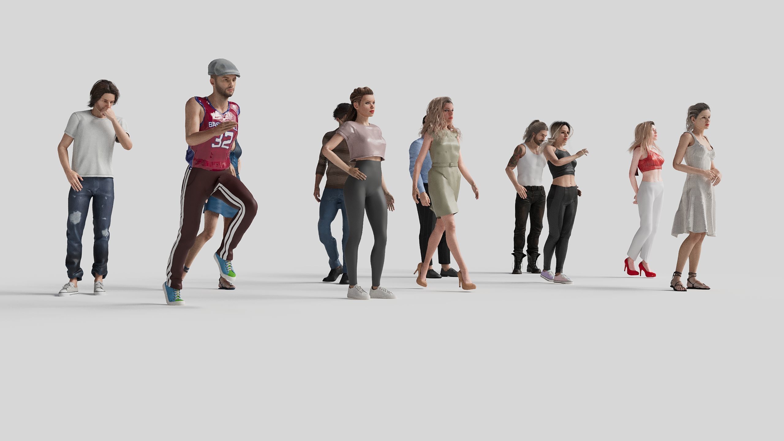 Archviz Realistic 3D People Poses Vol1 3D model_2