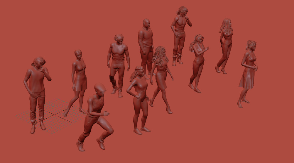 Archviz Realistic 3D People Poses Vol1 3D model_19