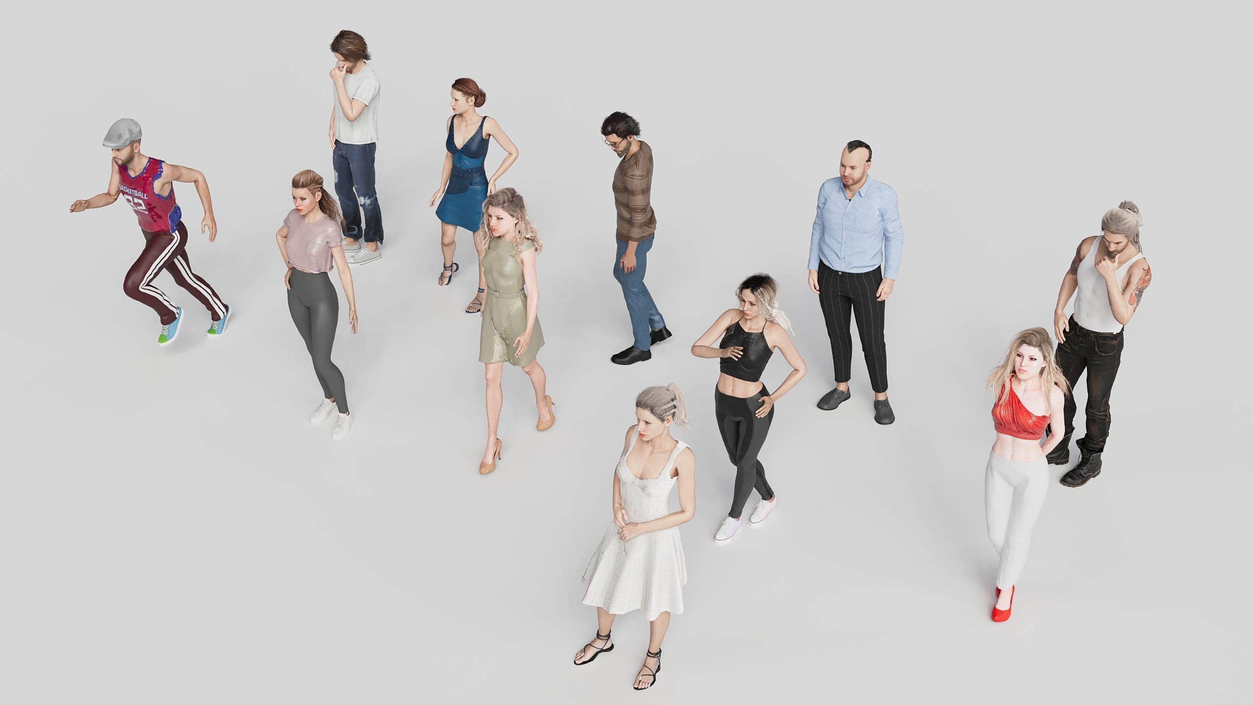 Archviz Realistic 3D People Poses Vol1 3D model_4