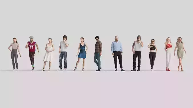 Archviz Realistic 3D People Poses Vol1